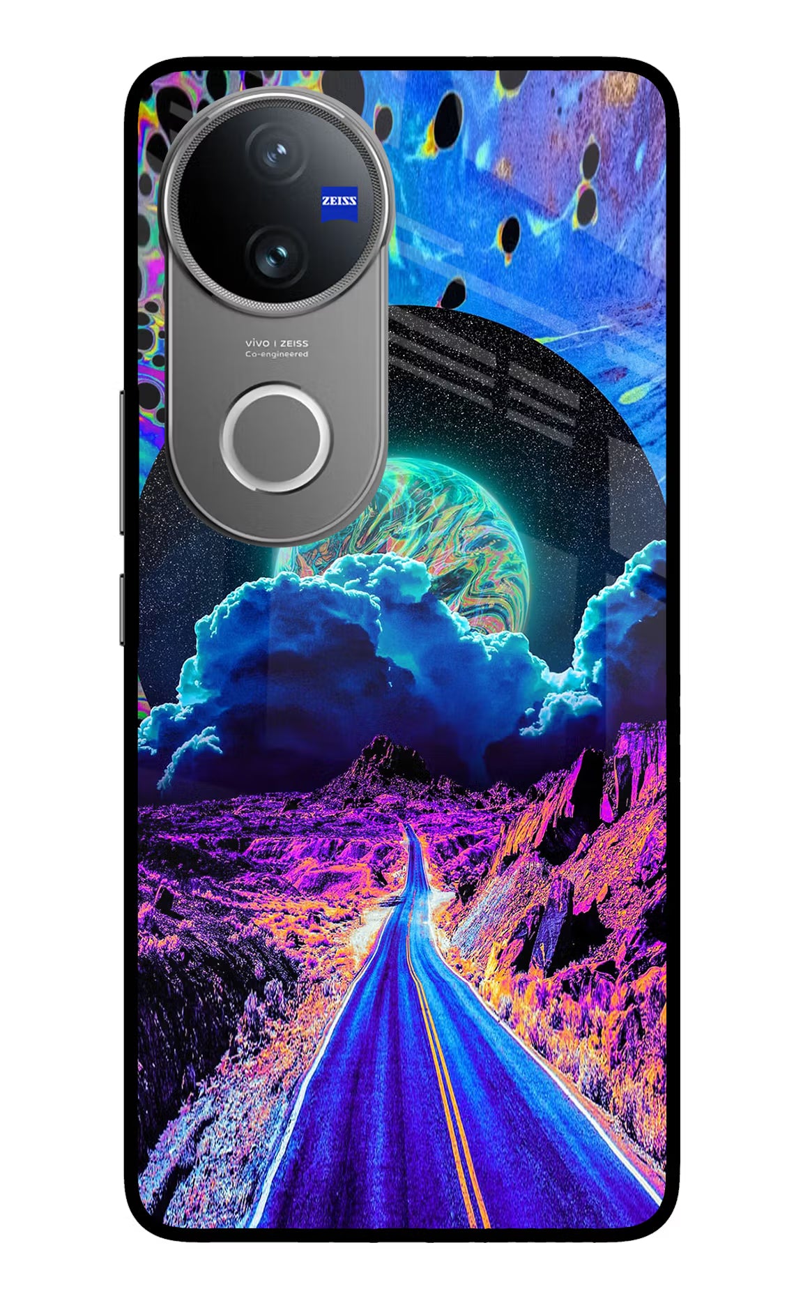 Psychedelic Painting Vivo V50 5G Glass Case - Psychedelic Painting Vivo V50 5G Glass Case Psychedelic Painting Vivo V50 5G Glass Case