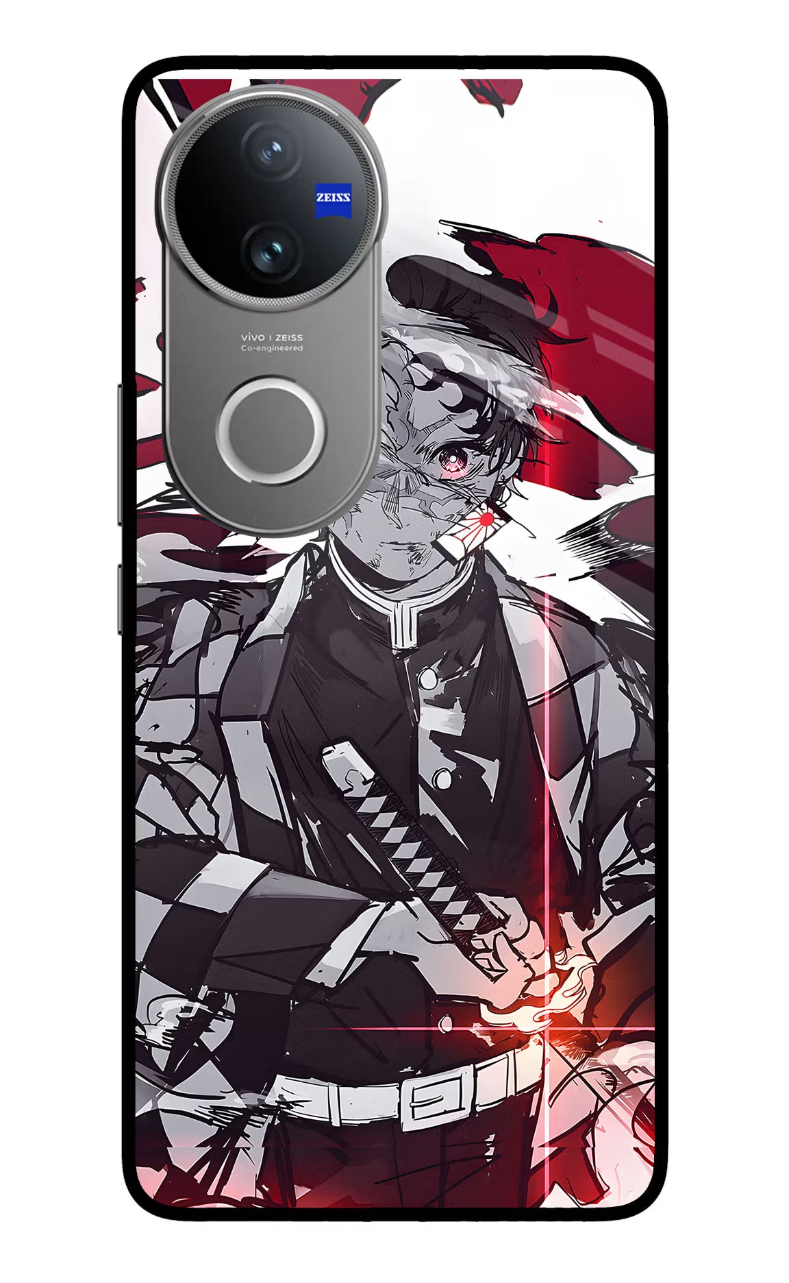 Demon Slayer Vivo V50 5G Glass Case - Demon Slayer Vivo V50 5G Glass Case Demon Slayer Vivo V50 5G Glass Case