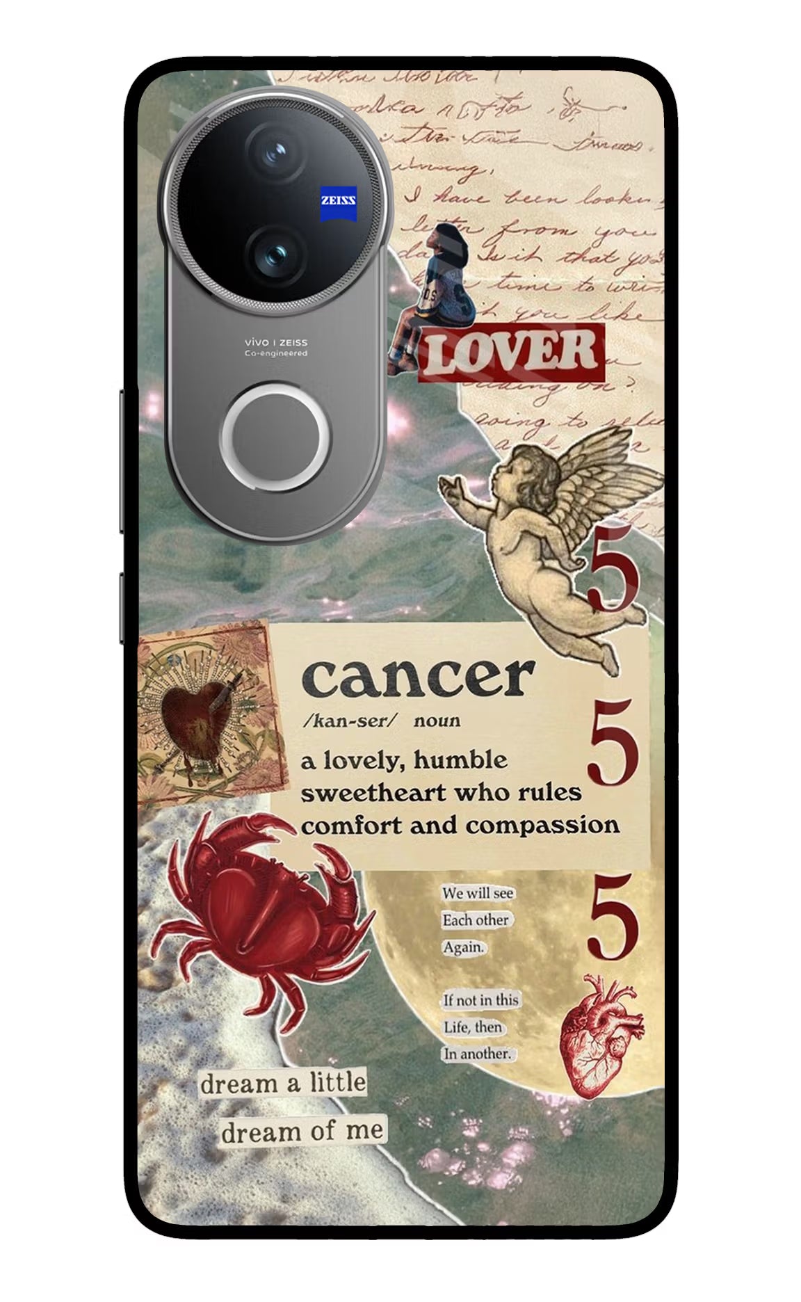 Cancer Zodiac Vivo V50 5G Glass Case - Cancer Zodiac Vivo V50 5G Glass Case Cancer Zodiac Vivo V50 5G Glass Case