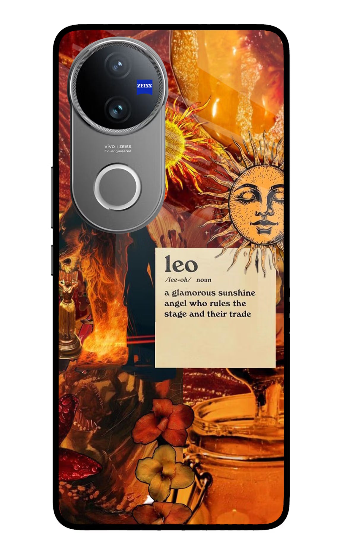 Leo Zodiac Vivo V50 5G Glass Case - Leo Zodiac Vivo V50 5G Glass Case Leo Zodiac Vivo V50 5G Glass Case