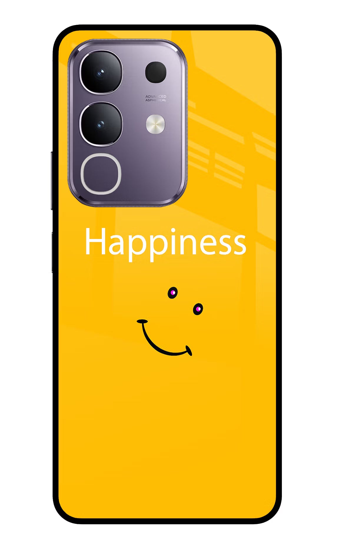 Happiness With Smiley Vivo T4x 5G Glass Case - Happiness With Smiley Vivo T4x 5G Glass Case Happiness With Smiley Vivo T4x 5G Glass Case
