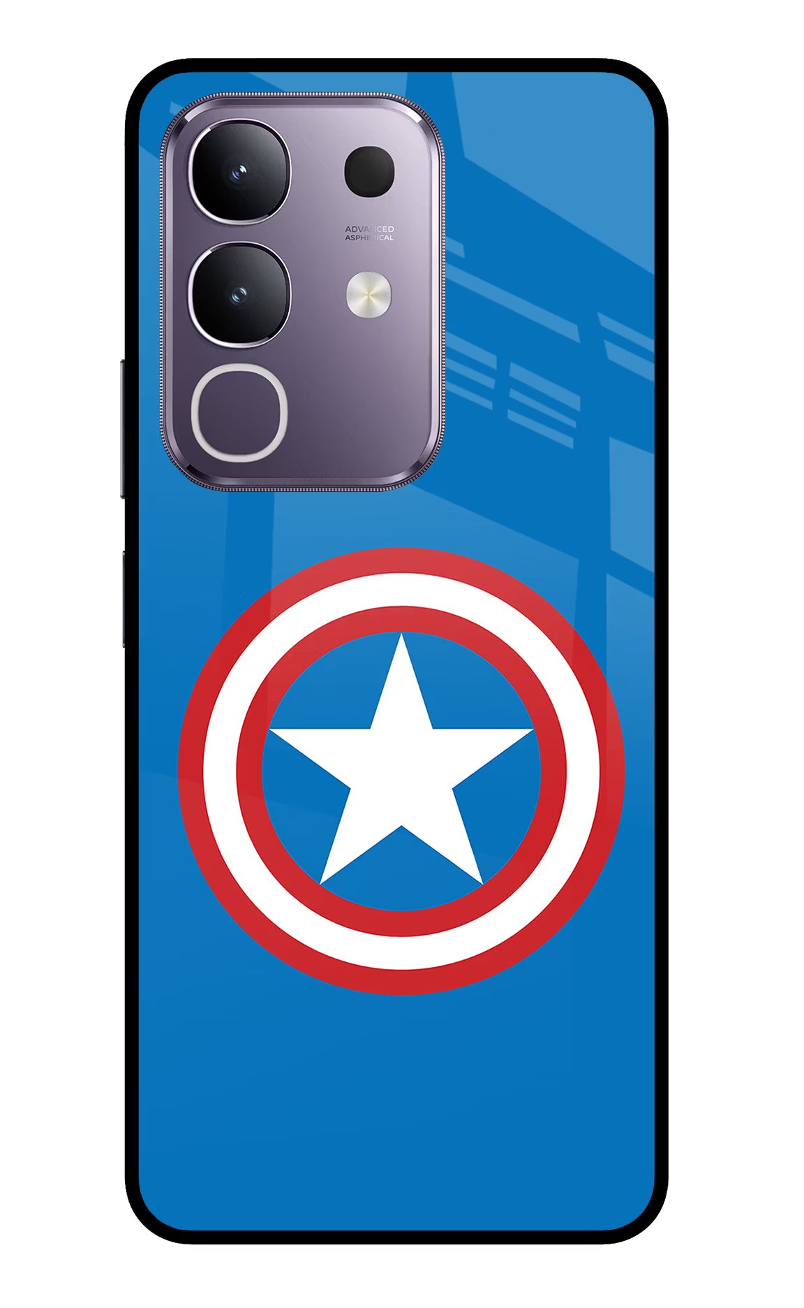 Captain America Logo Vivo T4x 5G Glass Case - Captain America Logo Vivo T4x 5G Glass Case Captain America Logo Vivo T4x 5G Glass Case