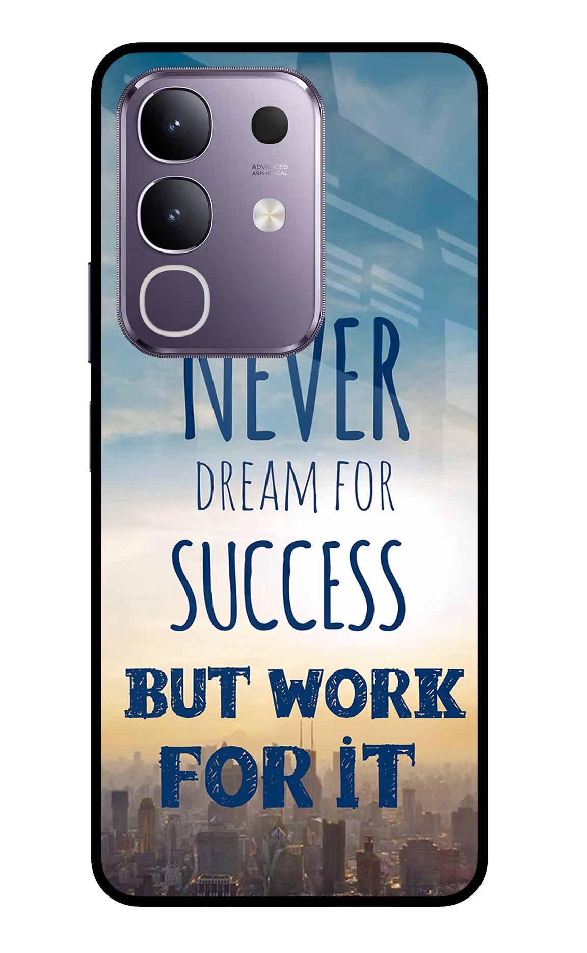 Never Dream For Success But Work For It Vivo T4x 5G Glass Case - Never Dream For Success But Work For It Vivo T4x 5G Glass Case Never Dream For Success But Work For It Vivo T4x 5G Glass Case