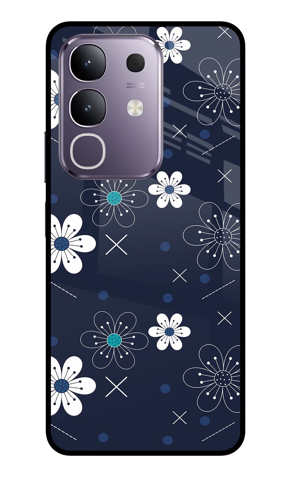 Flowers Vivo T4x 5G Glass Case - Flowers Vivo T4x 5G Glass Case Flowers Vivo T4x 5G Glass Case