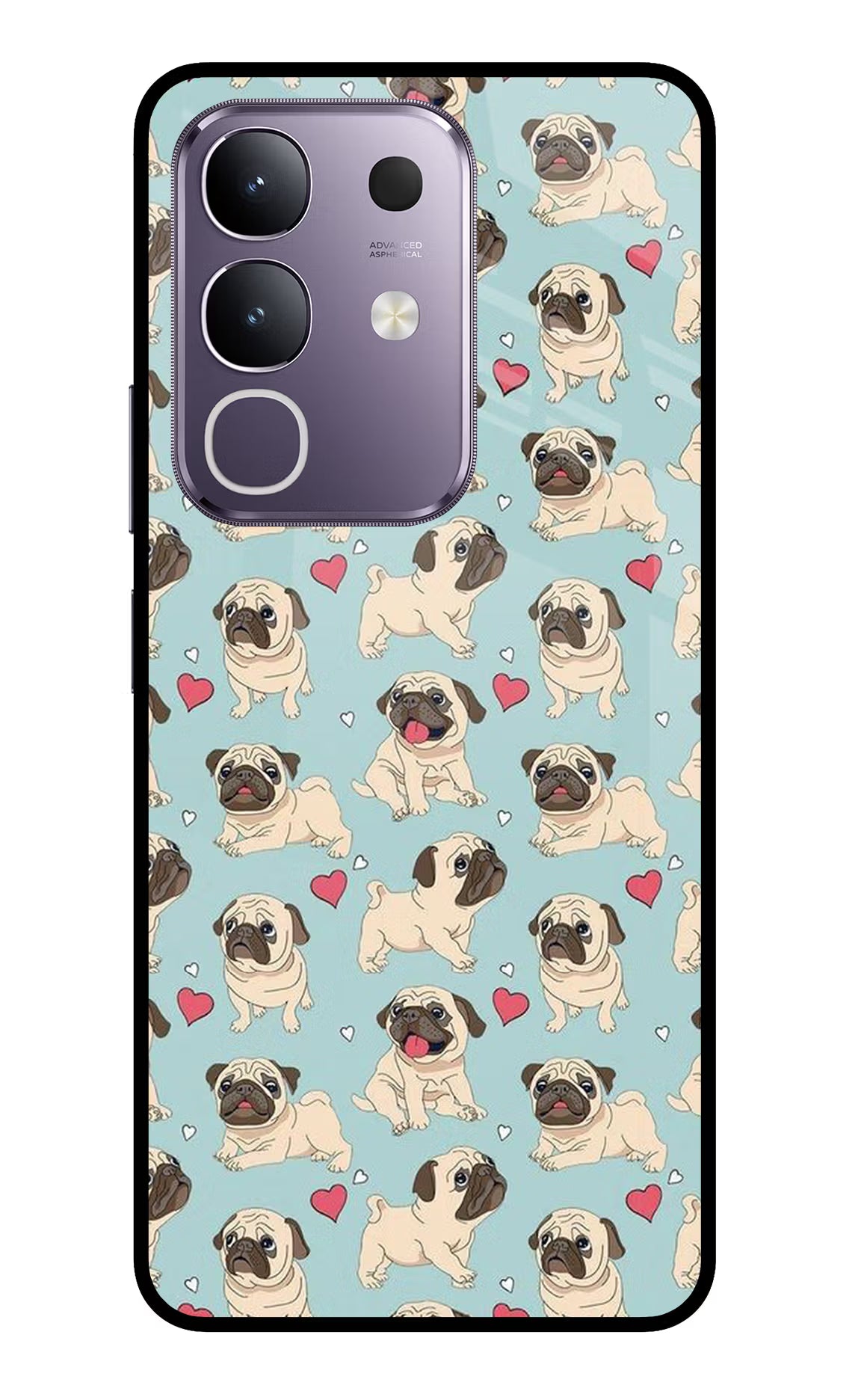 Pug Dog Vivo T4x 5G Glass Case - Pug Dog Vivo T4x 5G Glass Case Pug Dog Vivo T4x 5G Glass Case