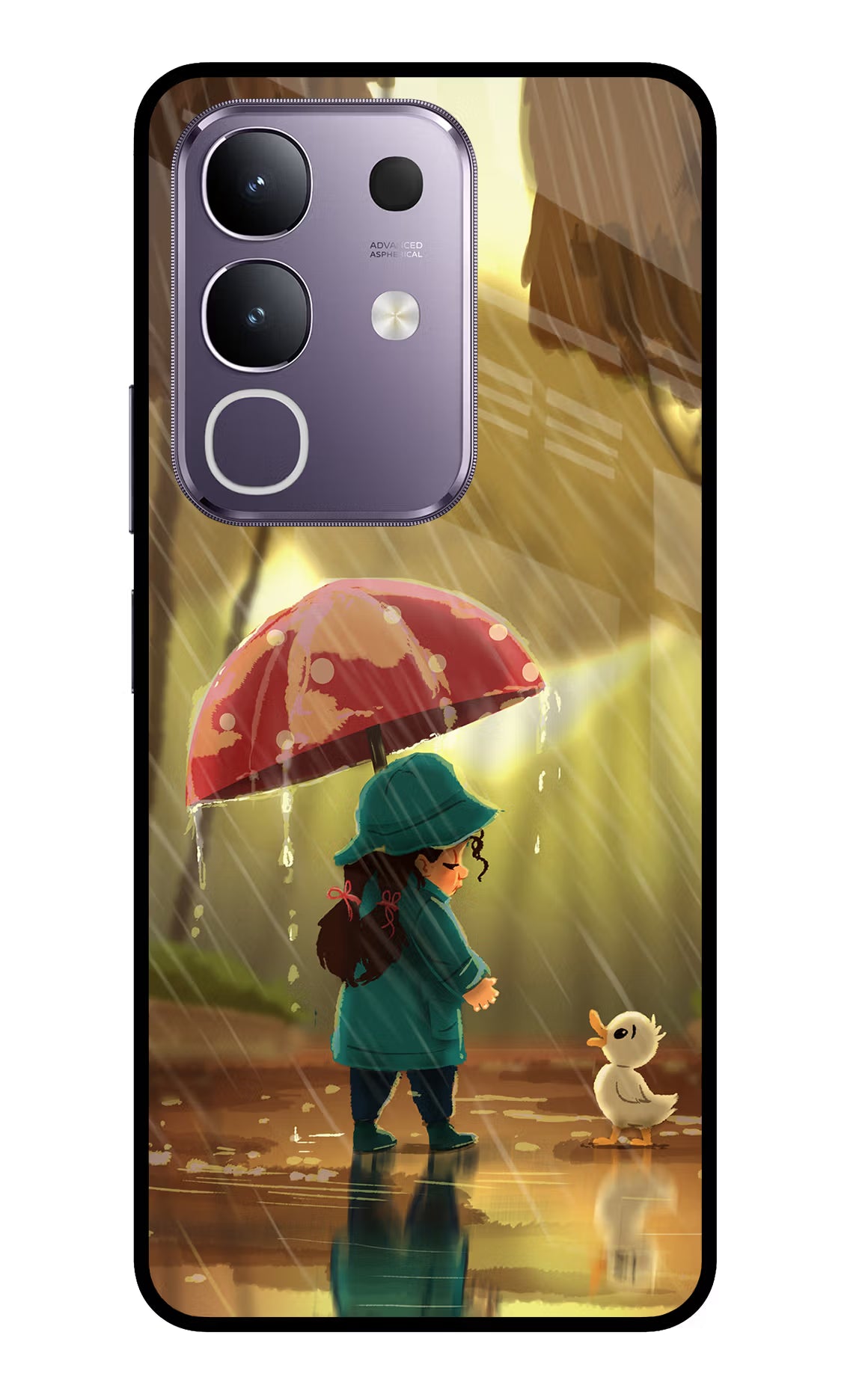 Rainy Day Vivo T4x 5G Glass Case - Rainy Day Vivo T4x 5G Glass Case Rainy Day Vivo T4x 5G Glass Case