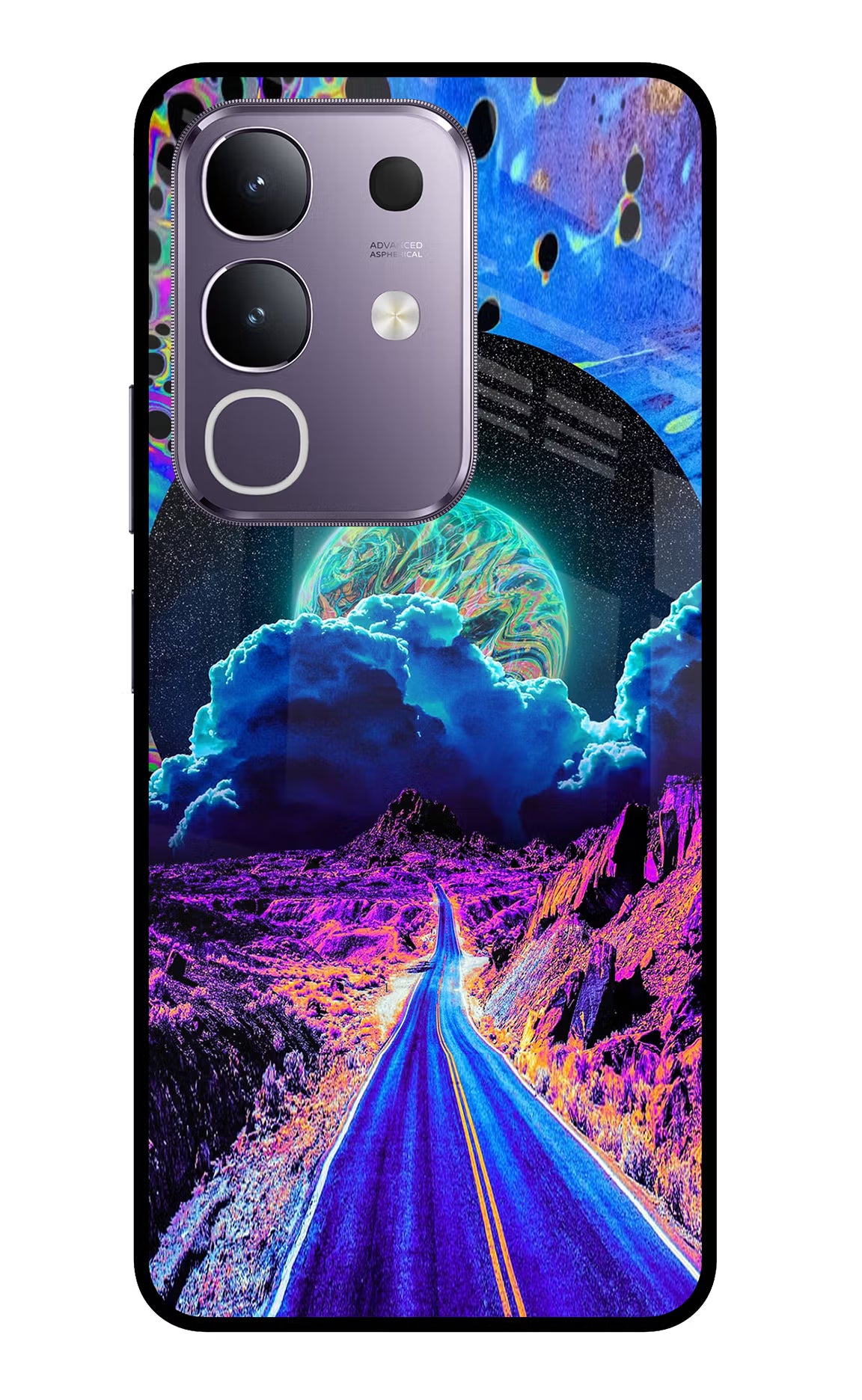 Psychedelic Painting Vivo T4x 5G Glass Case - Psychedelic Painting Vivo T4x 5G Glass Case Psychedelic Painting Vivo T4x 5G Glass Case