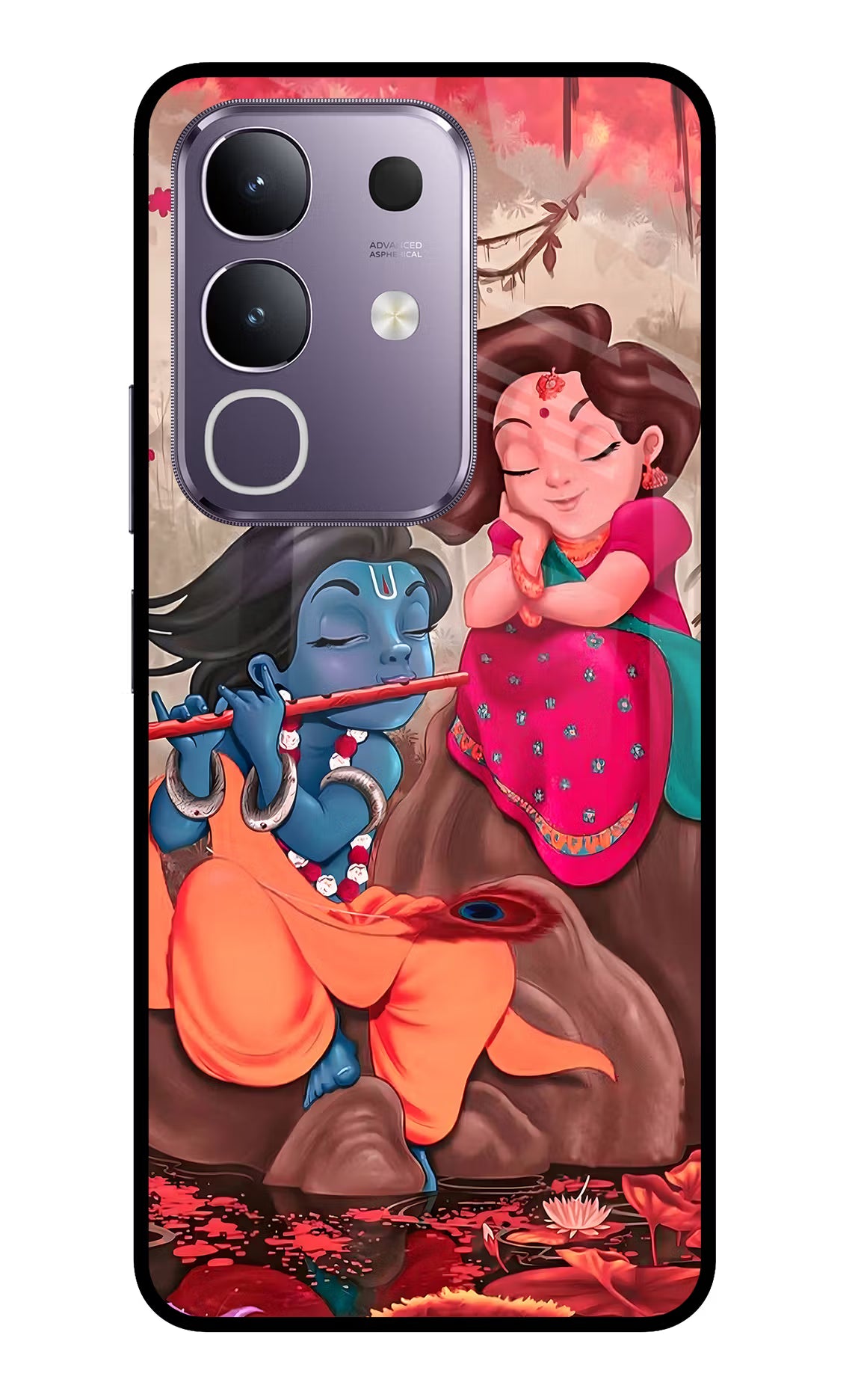 Radhe Krishna Vivo T4x 5G Glass Case - Radhe Krishna Vivo T4x 5G Glass Case Radhe Krishna Vivo T4x 5G Glass Case