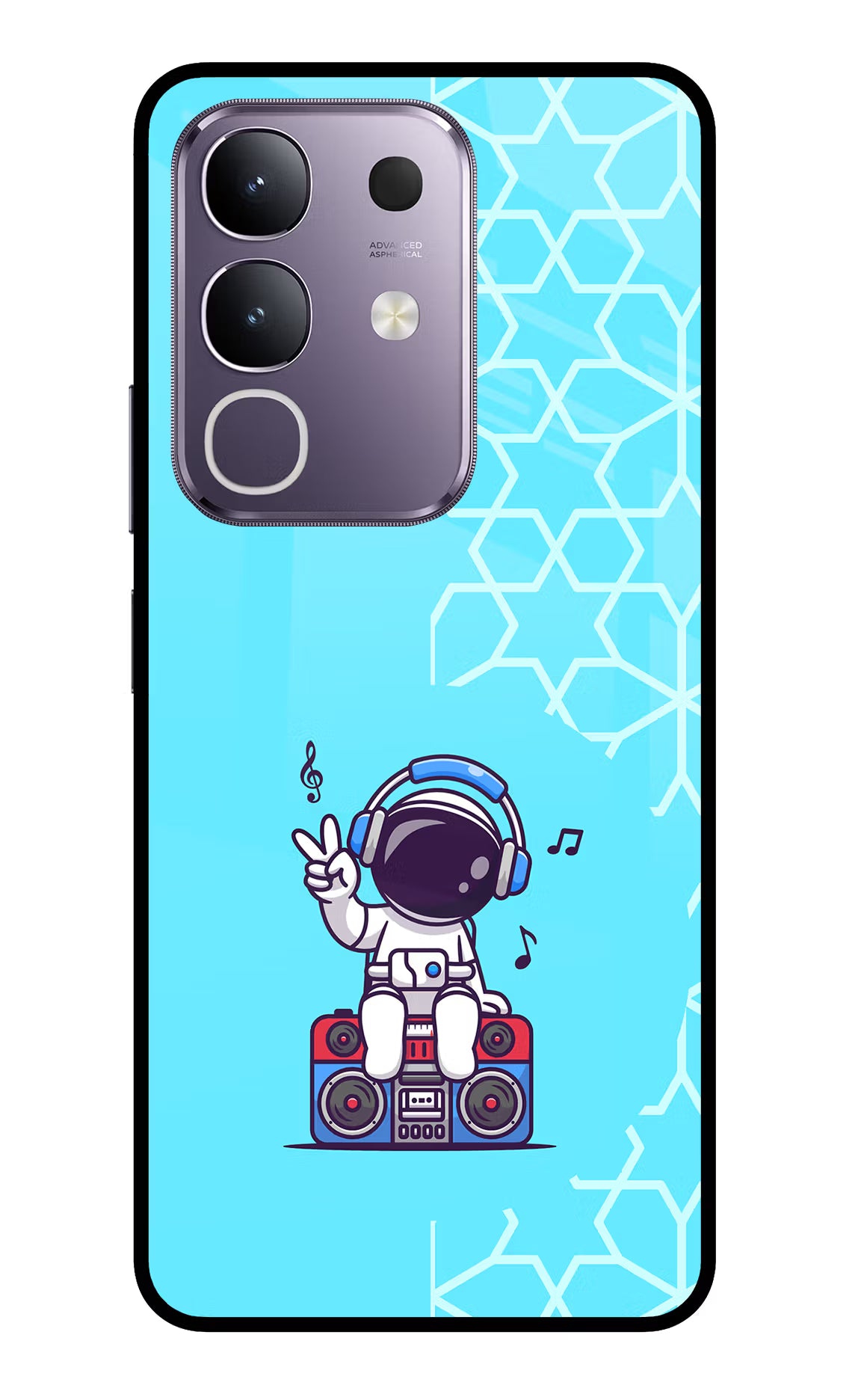 Cute Astronaut Chilling Vivo T4x 5G Glass Case - Cute Astronaut Chilling Vivo T4x 5G Glass Case Cute Astronaut Chilling Vivo T4x 5G Glass Case