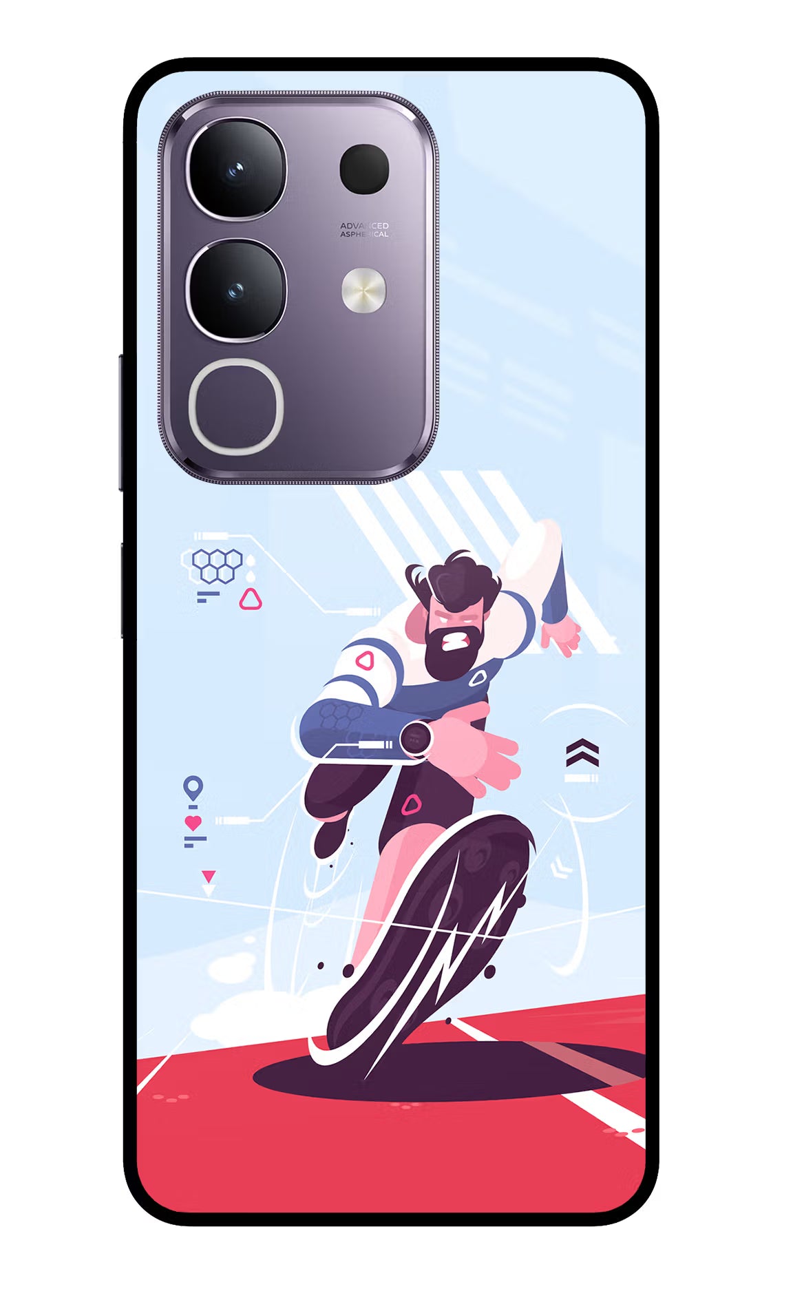 Run Pro Vivo T4x 5G Glass Case - Run Pro Vivo T4x 5G Glass Case Run Pro Vivo T4x 5G Glass Case