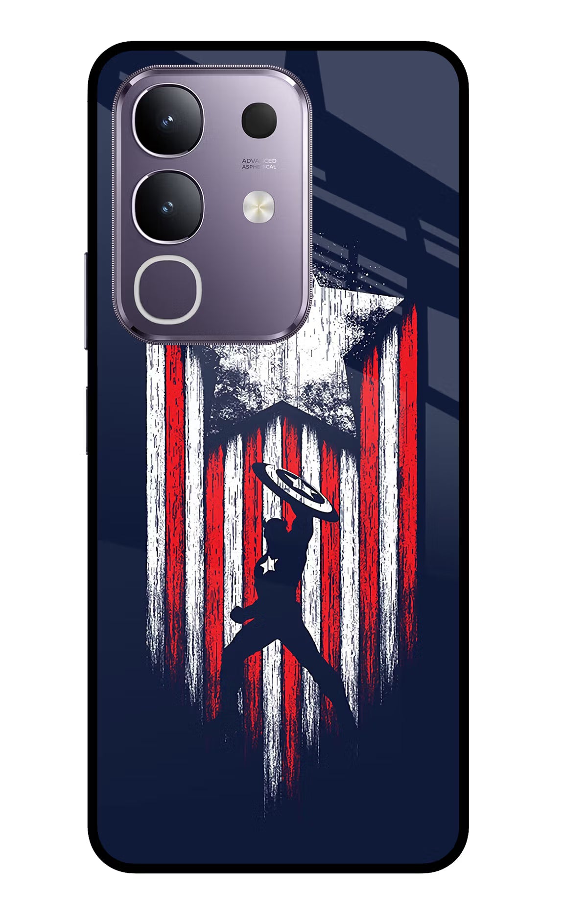Captain America Marvel Art Vivo T4x 5G Glass Case - Captain America Marvel Art Vivo T4x 5G Glass Case Captain America Marvel Art Vivo T4x 5G Glass Case