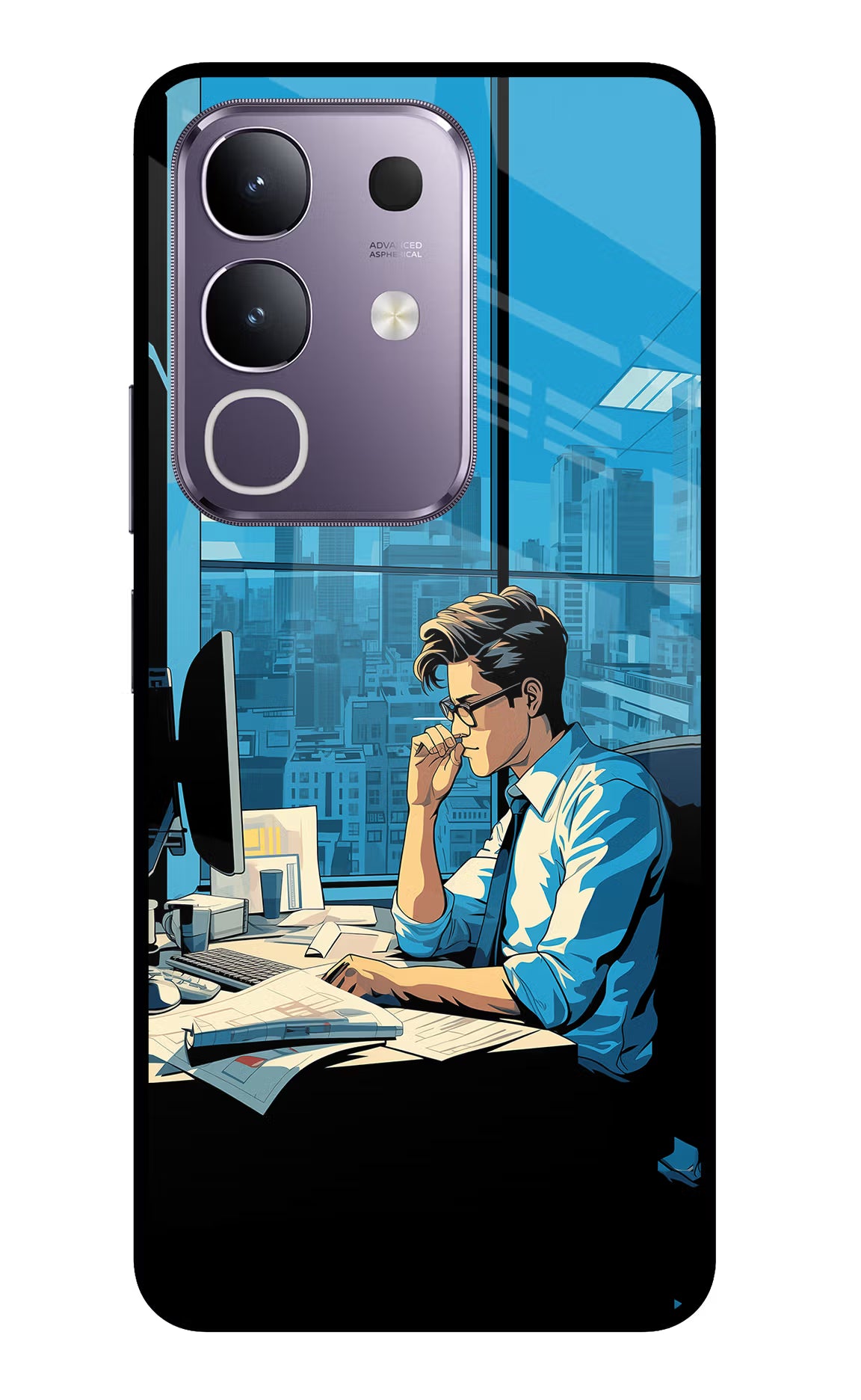 Focused Hustler (AI Generated) Vivo T4x 5G Glass Case - Focused Hustler (AI Generated) Vivo T4x 5G Glass Case Focused Hustler (AI Generated) Vivo T4x 5G Glass Case