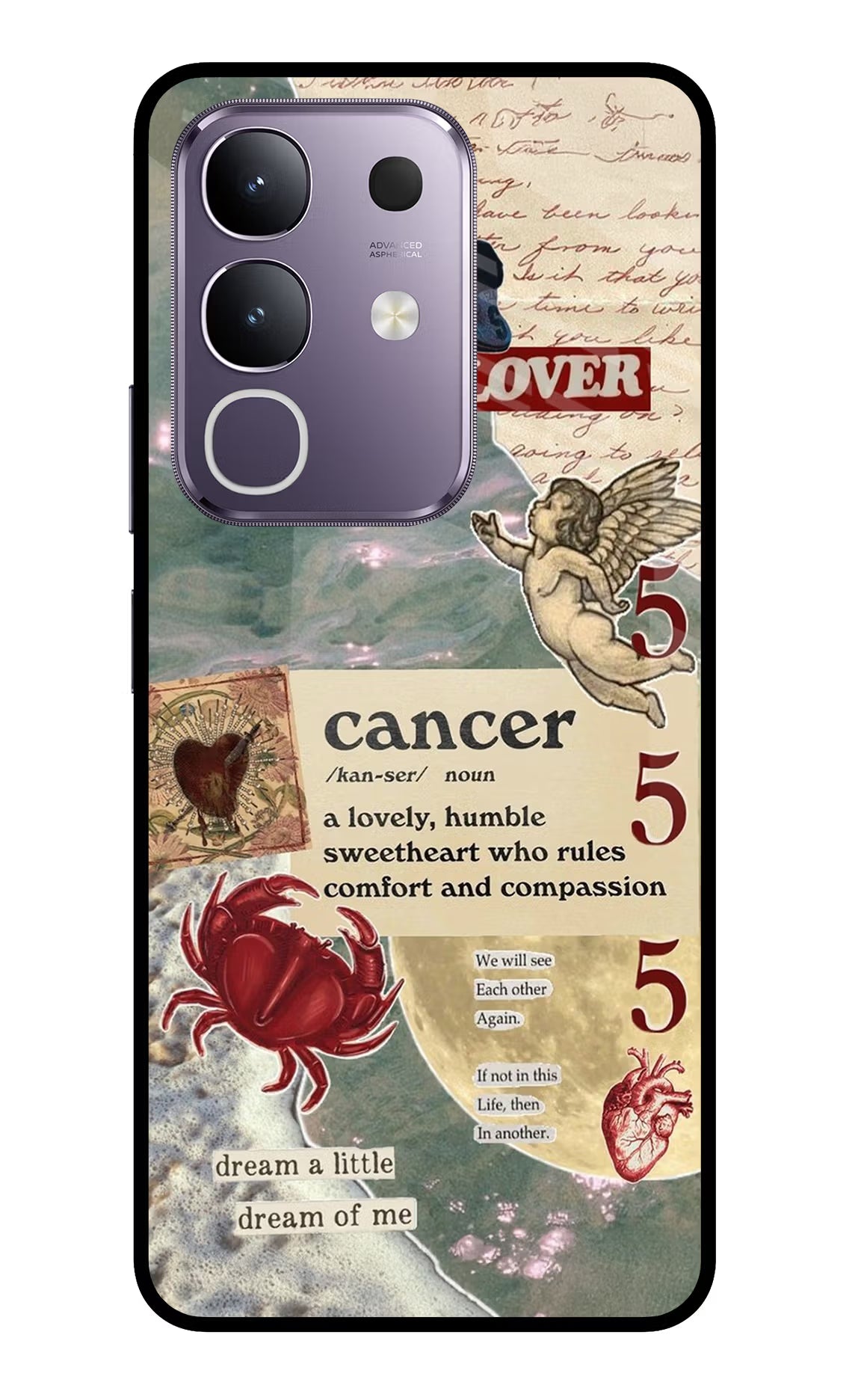 Cancer Zodiac Vivo T4x 5G Glass Case - Cancer Zodiac Vivo T4x 5G Glass Case Cancer Zodiac Vivo T4x 5G Glass Case