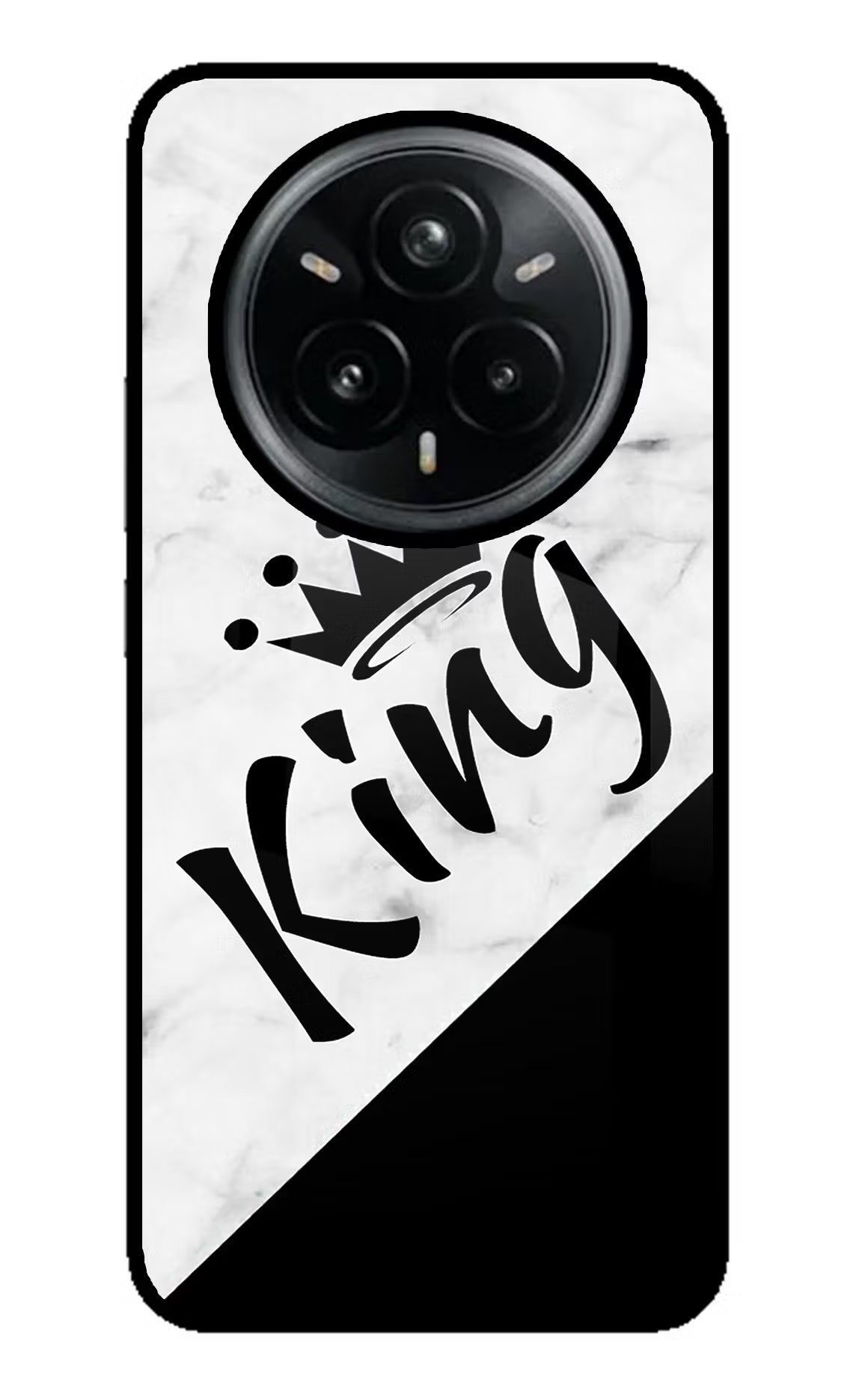 King Realme 14 Pro Plus 5G Glass Case - King Realme 14 Pro Plus 5G Glass Case King Realme 14 Pro Plus 5G Glass Case
