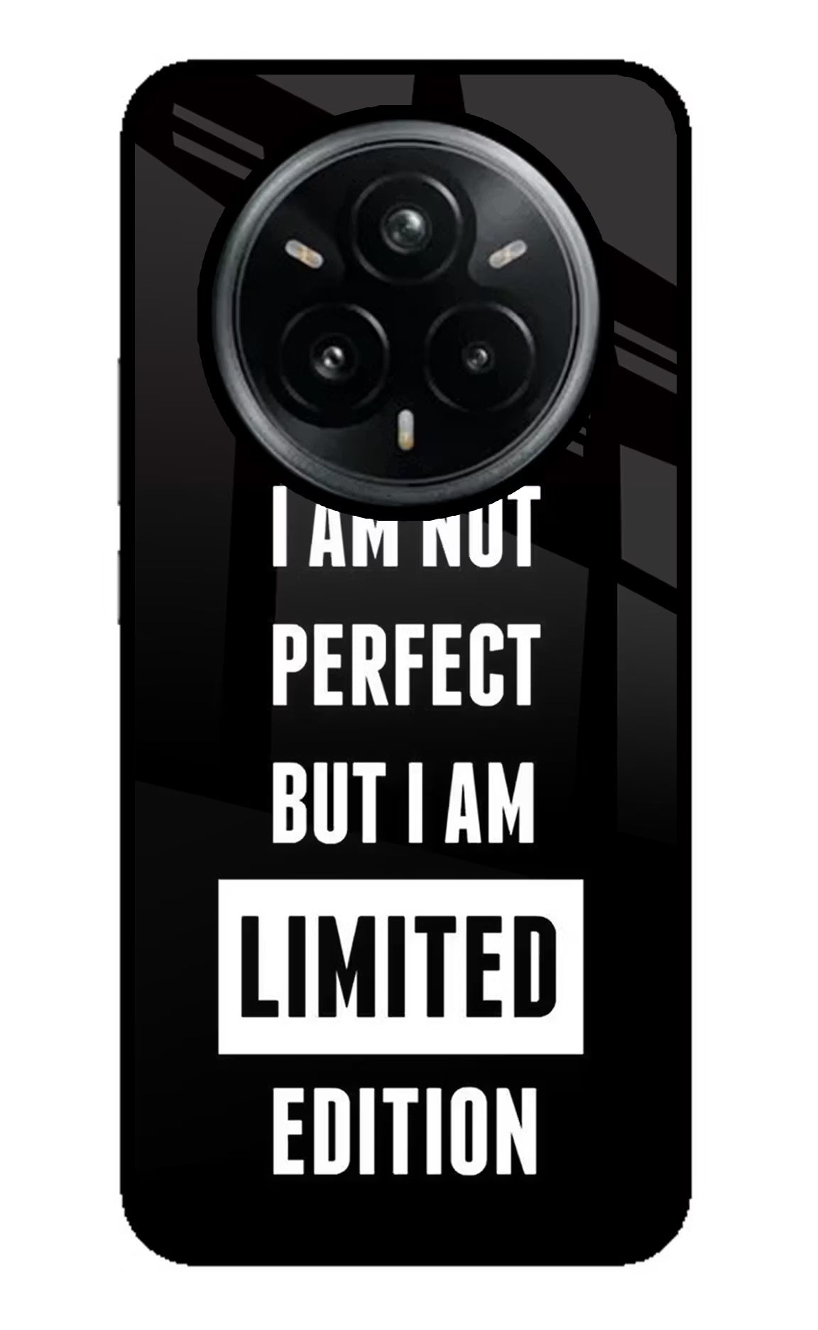I Am Not Perfect But I Am Limited Edition Realme 14 Pro Plus 5G Glass Case - I Am Not Perfect But I Am Limited Edition Realme 14 Pro Plus 5G Glass Case I Am Not Perfect But I Am Limited Edition Realme 14 Pro Plus 5G Glass Case