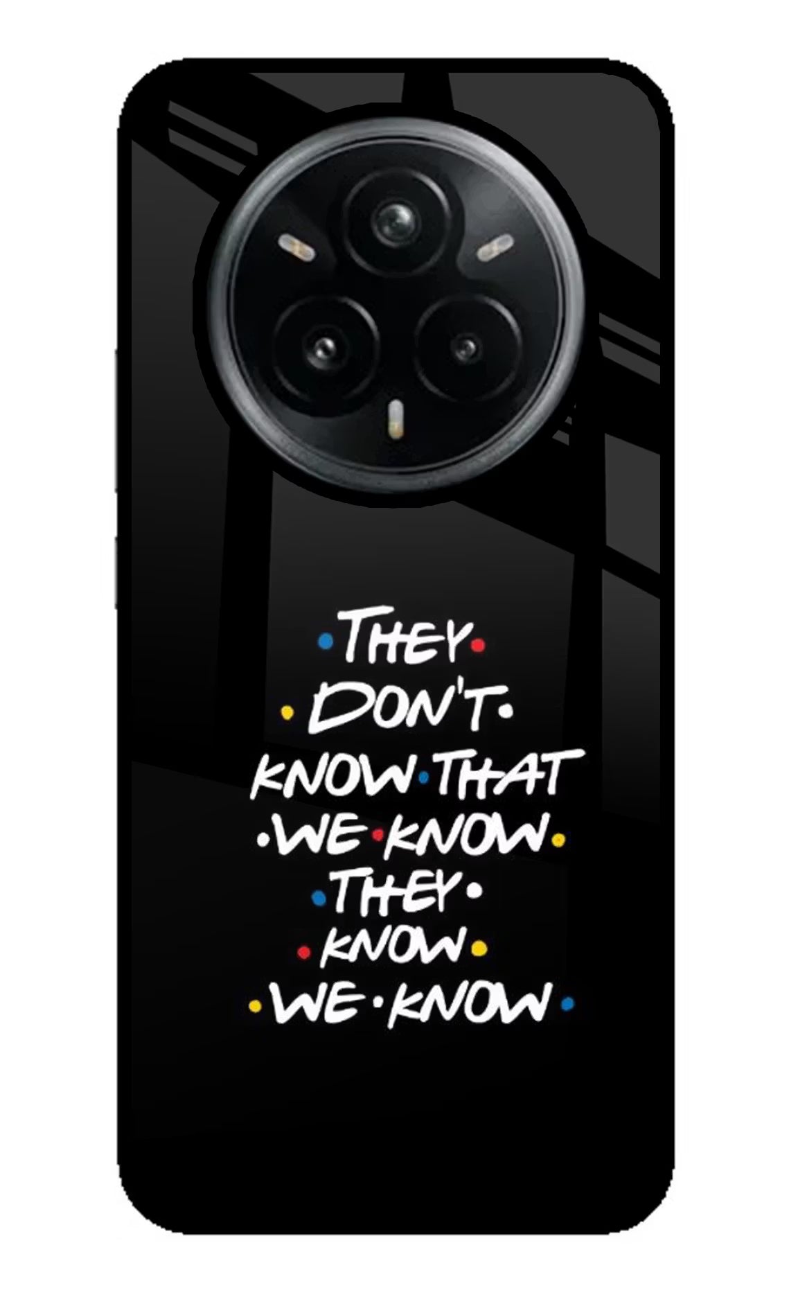 FRIENDS Dialogue Realme 14 Pro Plus 5G Glass Case - FRIENDS Dialogue Realme 14 Pro Plus 5G Glass Case FRIENDS Dialogue Realme 14 Pro Plus 5G Glass Case