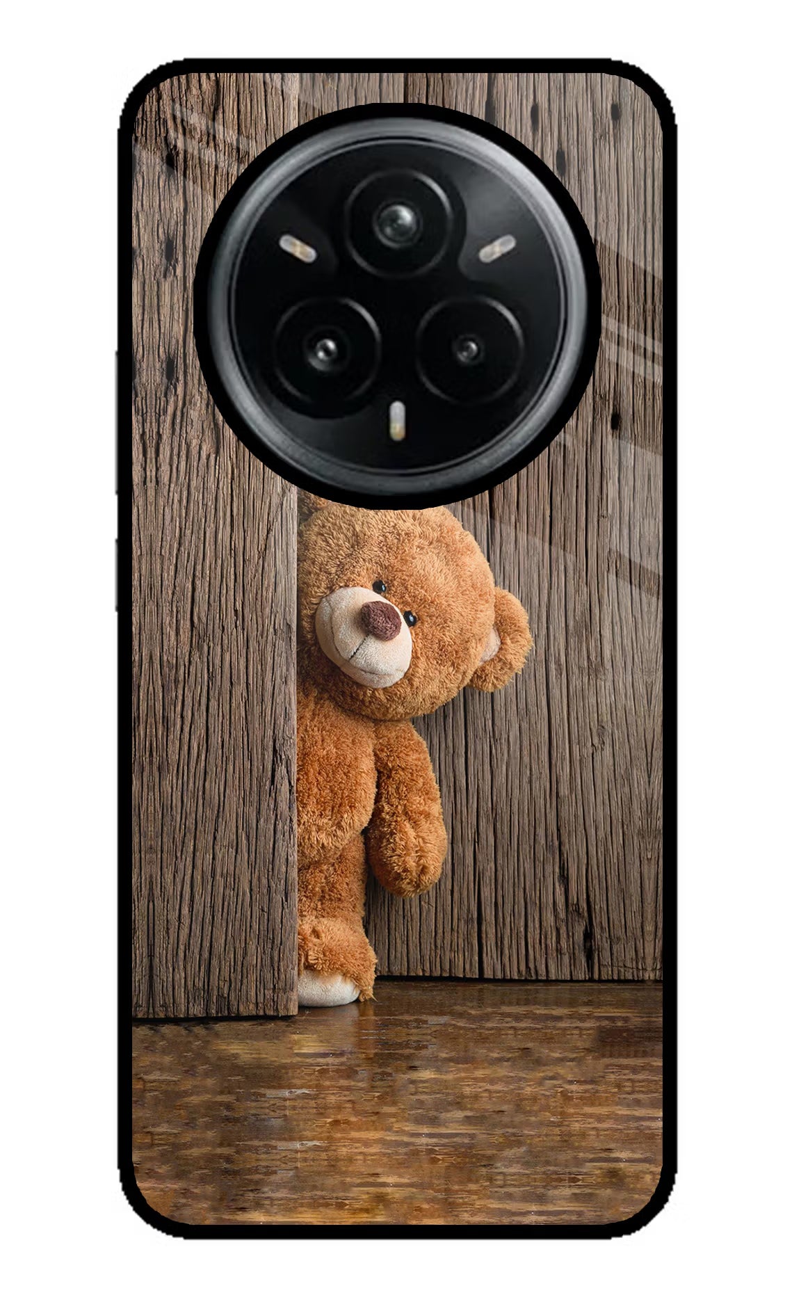 Teddy Wooden Realme 14 Pro Plus 5G Glass Case - Teddy Wooden Realme 14 Pro Plus 5G Glass Case Teddy Wooden Realme 14 Pro Plus 5G Glass Case