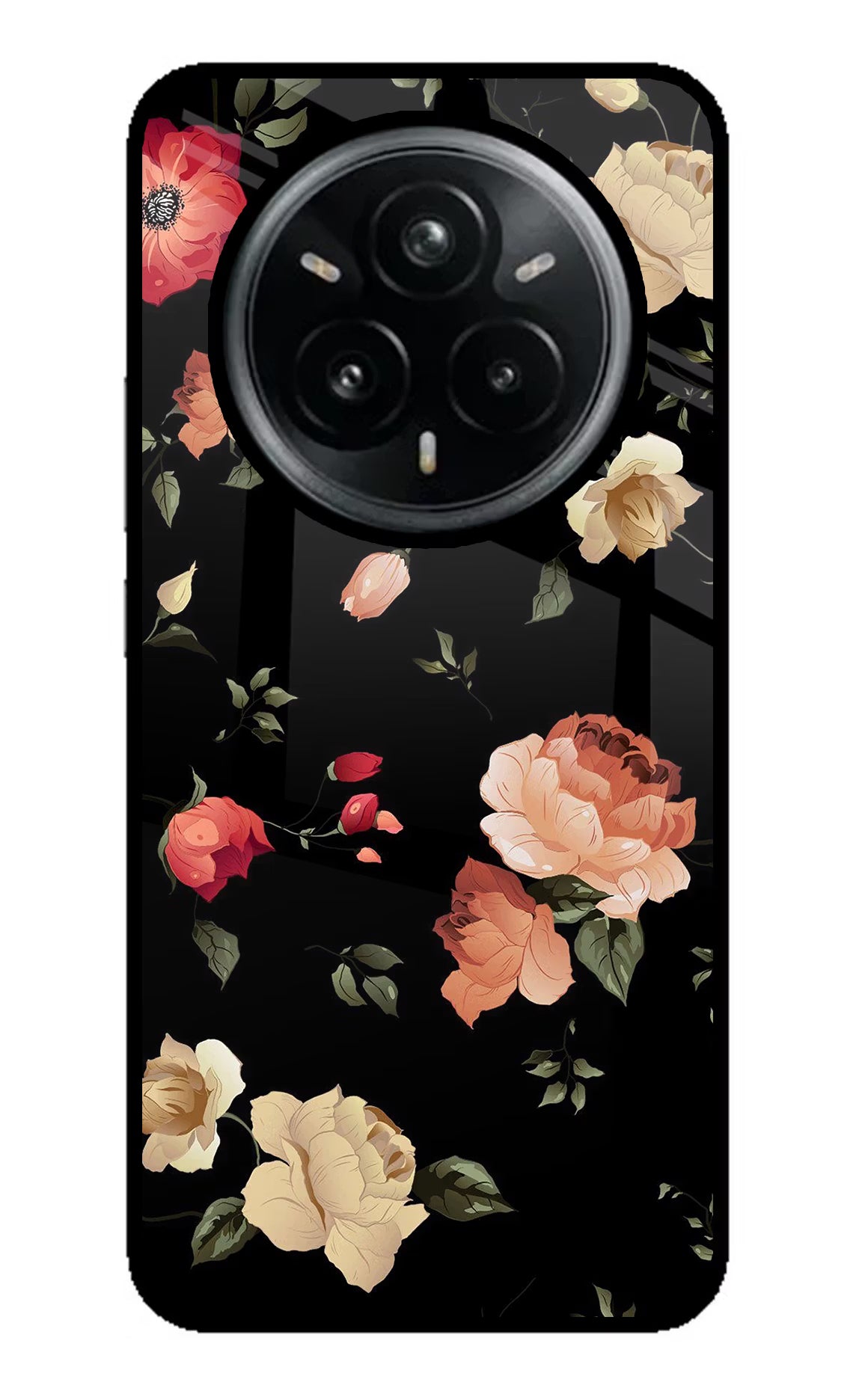 Flowers Realme 14 Pro Plus 5G Glass Case - Flowers Realme 14 Pro Plus 5G Glass Case Flowers Realme 14 Pro Plus 5G Glass Case