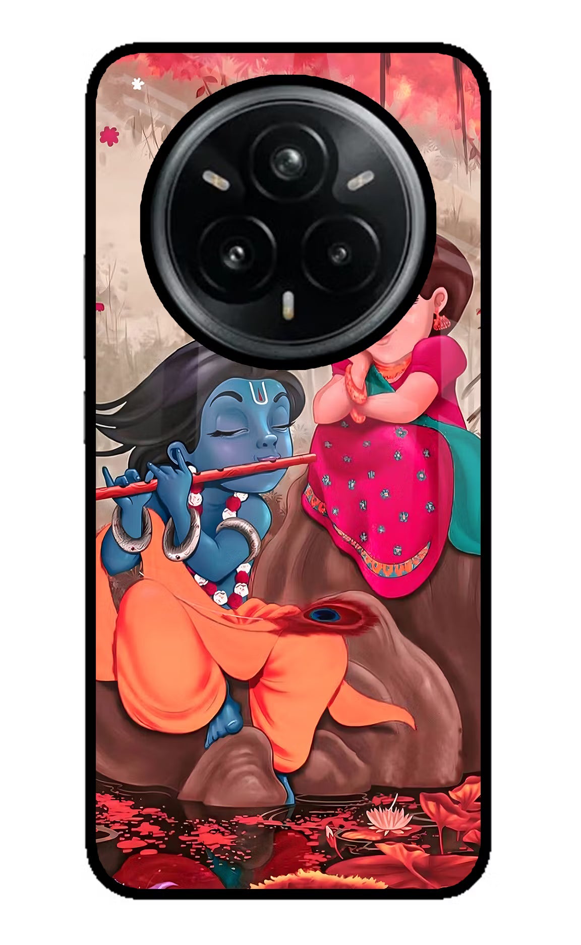 Radhe Krishna Realme 14 Pro Plus 5G Glass Case - Radhe Krishna Realme 14 Pro Plus 5G Glass Case Radhe Krishna Realme 14 Pro Plus 5G Glass Case