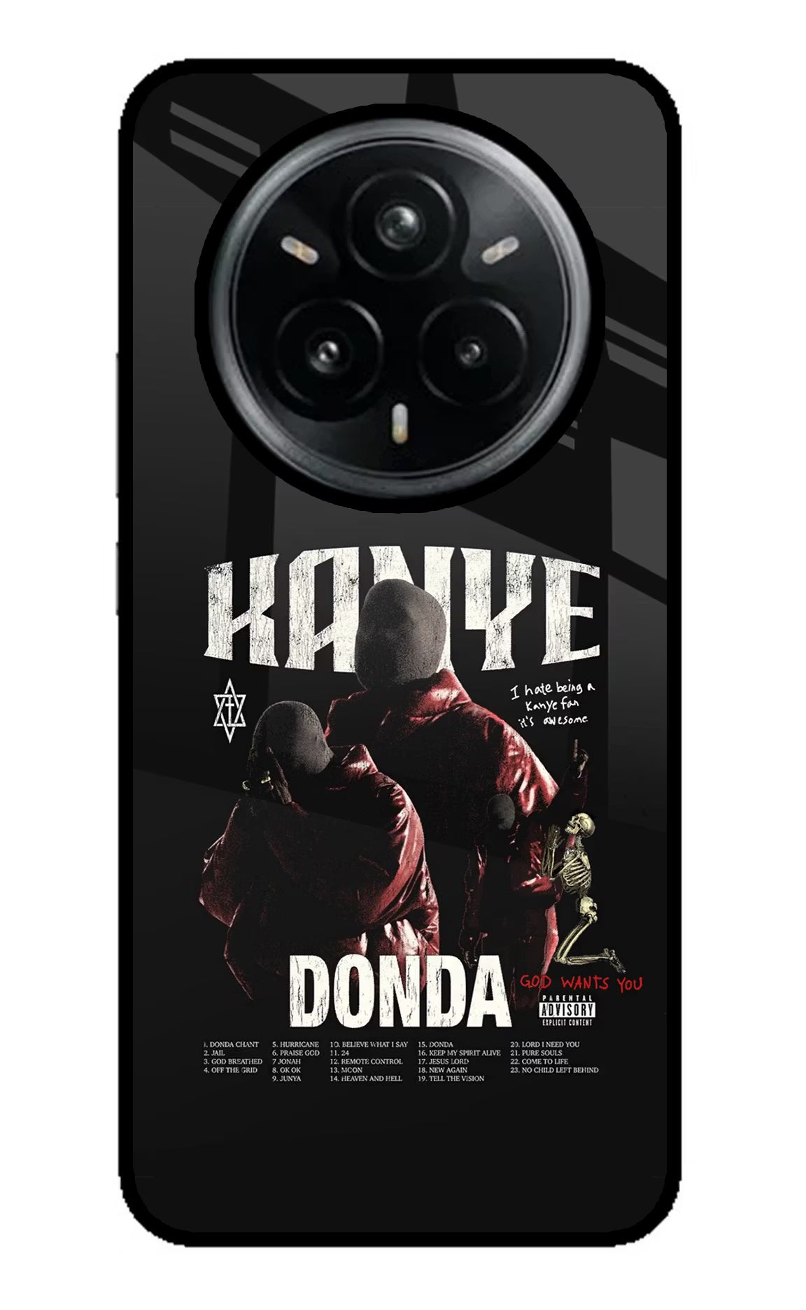 Donda Kanye West Realme 14 Pro Plus 5G Glass Case - Donda Kanye West Realme 14 Pro Plus 5G Glass Case Donda Kanye West Realme 14 Pro Plus 5G Glass Case