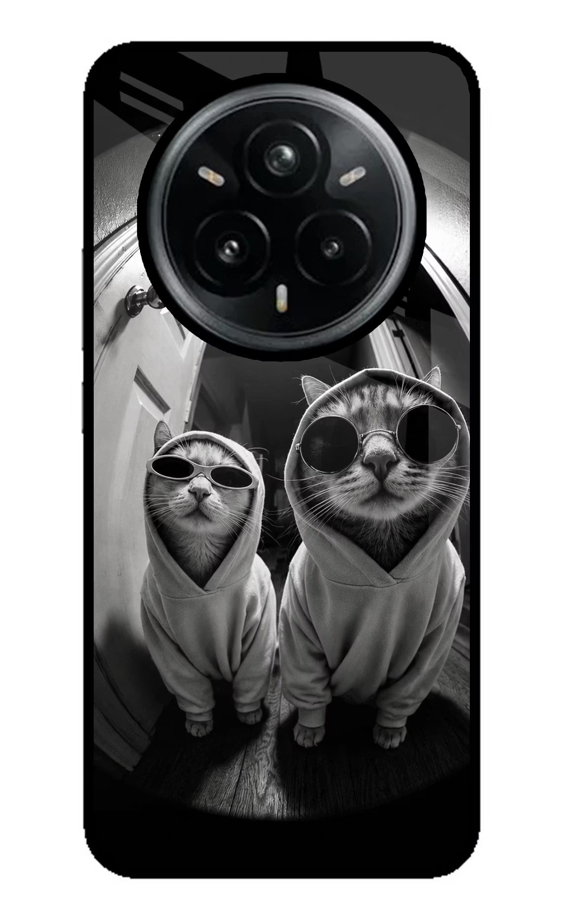 Hood Cats Realme 14 Pro Plus 5G Glass Case - Hood Cats Realme 14 Pro Plus 5G Glass Case Hood Cats Realme 14 Pro Plus 5G Glass Case