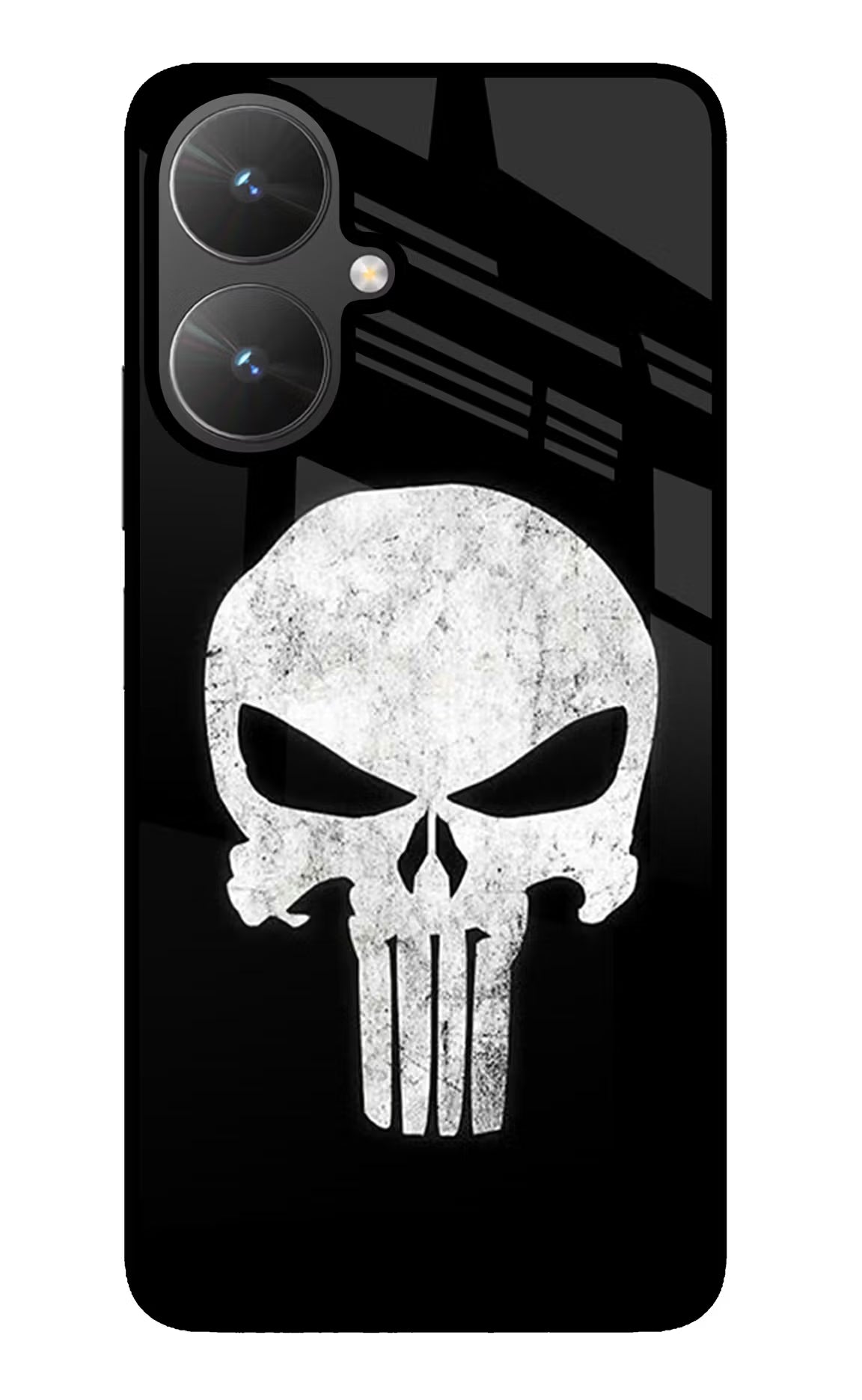 Punisher Skull Poco M6 5G Back Cover - Punisher Skull Poco M6 5G Glass Case Back Cover by Casekaro Punisher Skull Poco M6 5G Glass Case Back Cover by Casekaro