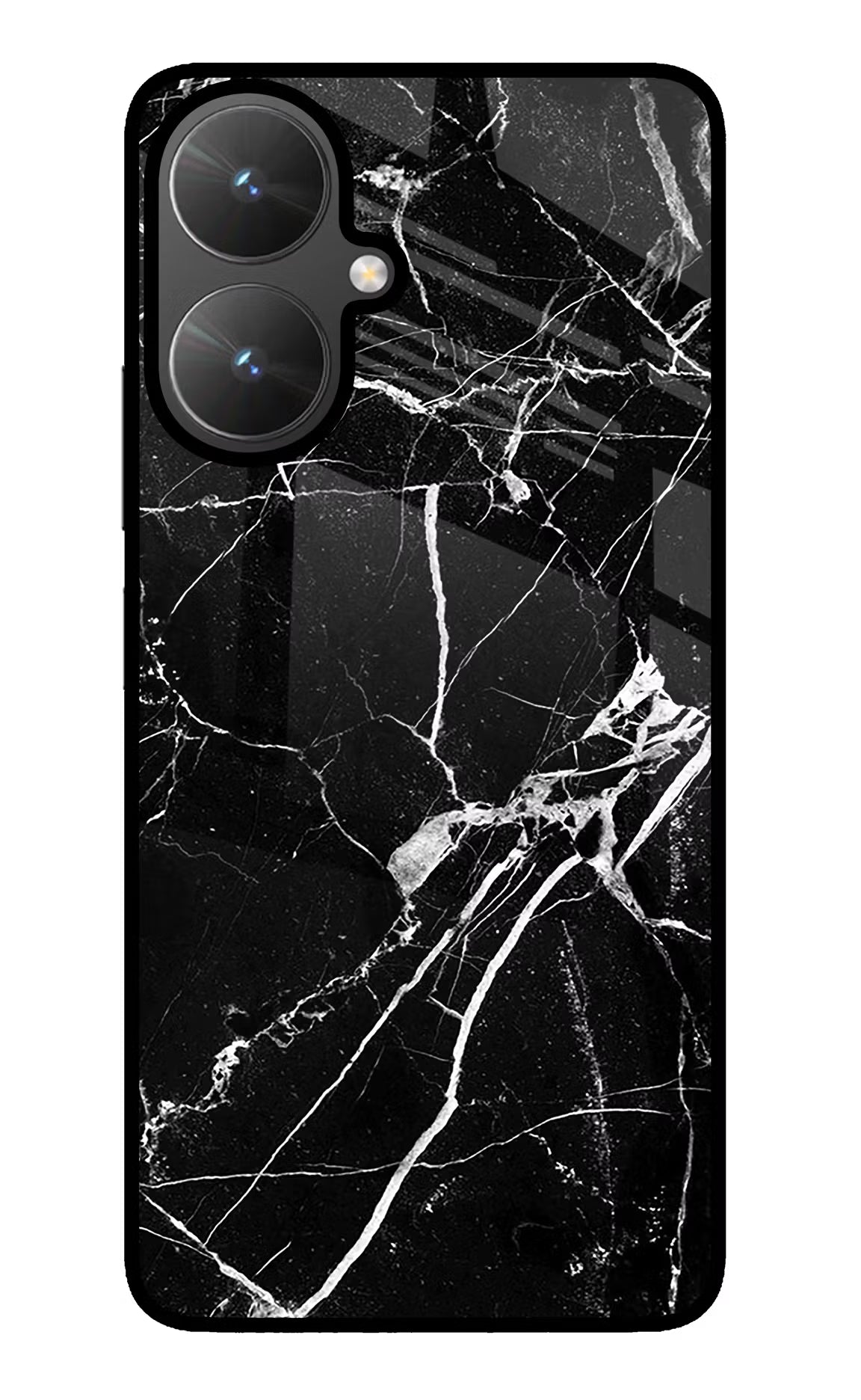 Black Marble Pattern Poco M6 5G Back Cover - Black Marble Pattern Poco M6 5G Glass Case Back Cover by Casekaro Black Marble Pattern Poco M6 5G Glass Case Back Cover by Casekaro