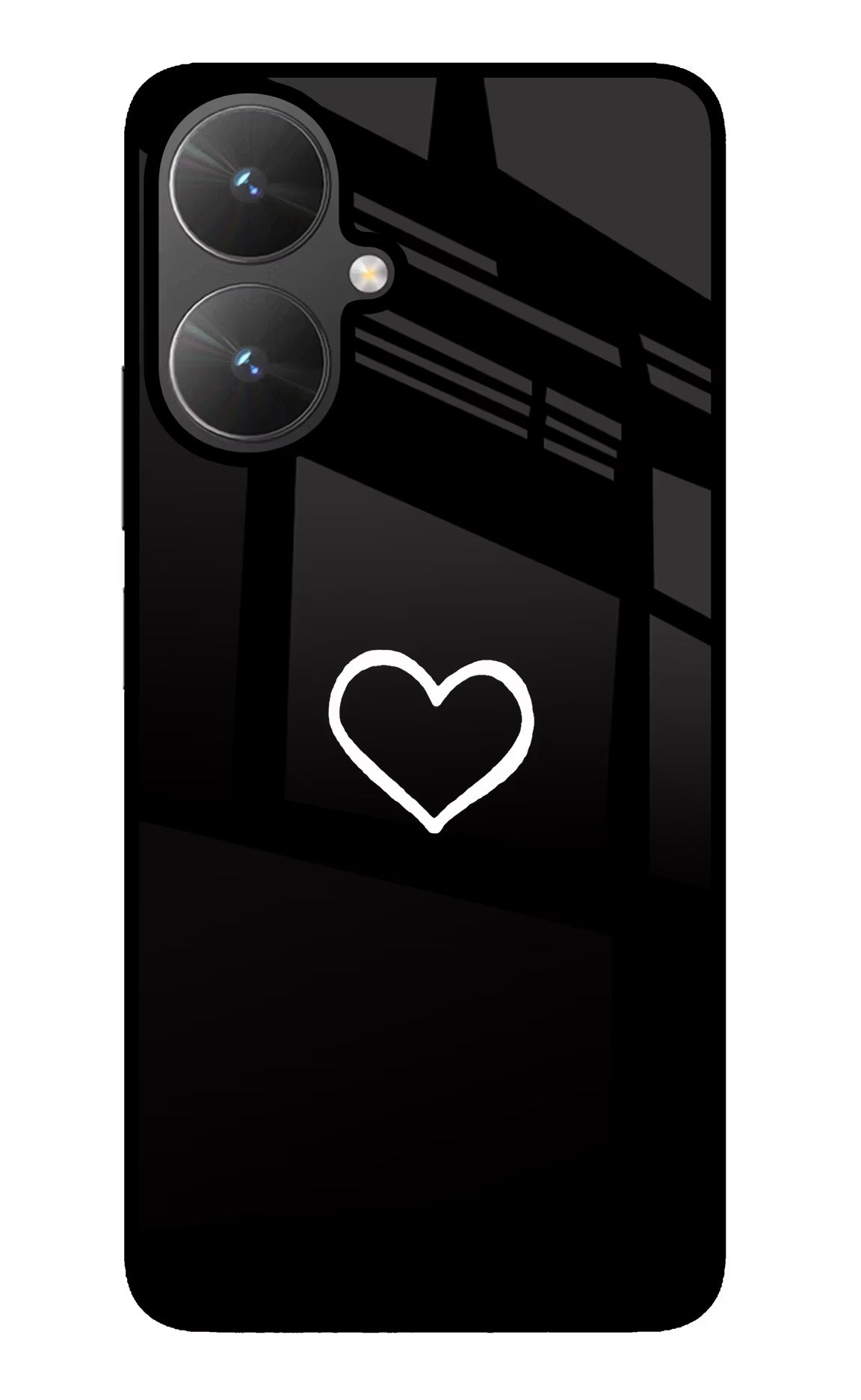 Heart Poco M6 5G Glass Case - Heart Poco M6 5G Glass Case Heart Poco M6 5G Glass Case