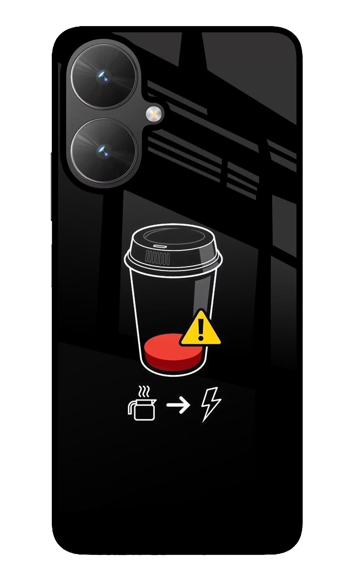 Coffee Poco M6 5G Back Cover - Coffee Poco M6 5G Glass Case Back Cover by Casekaro Coffee Poco M6 5G Glass Case Back Cover by Casekaro