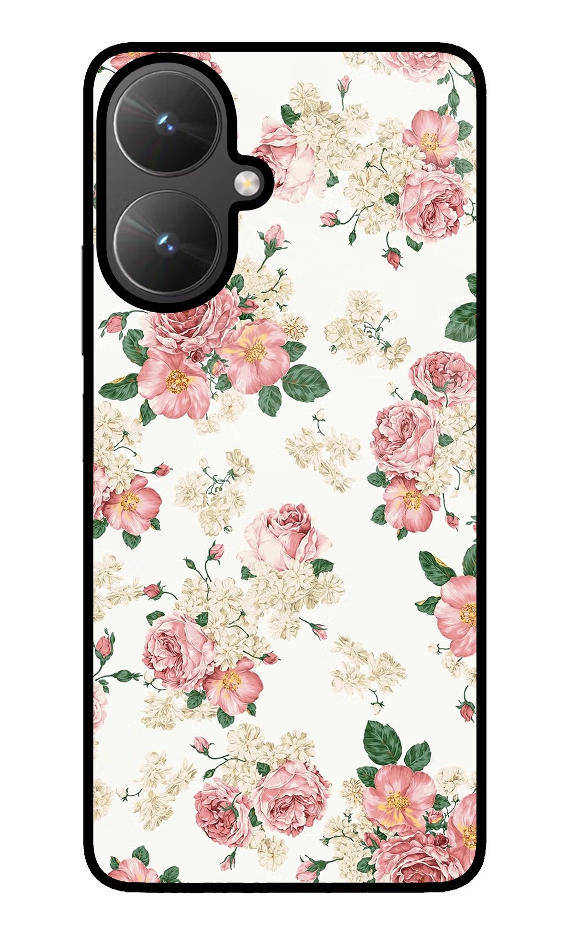 Flowers Poco M6 5G Glass Case - Flowers Poco M6 5G Glass Case Flowers Poco M6 5G Glass Case