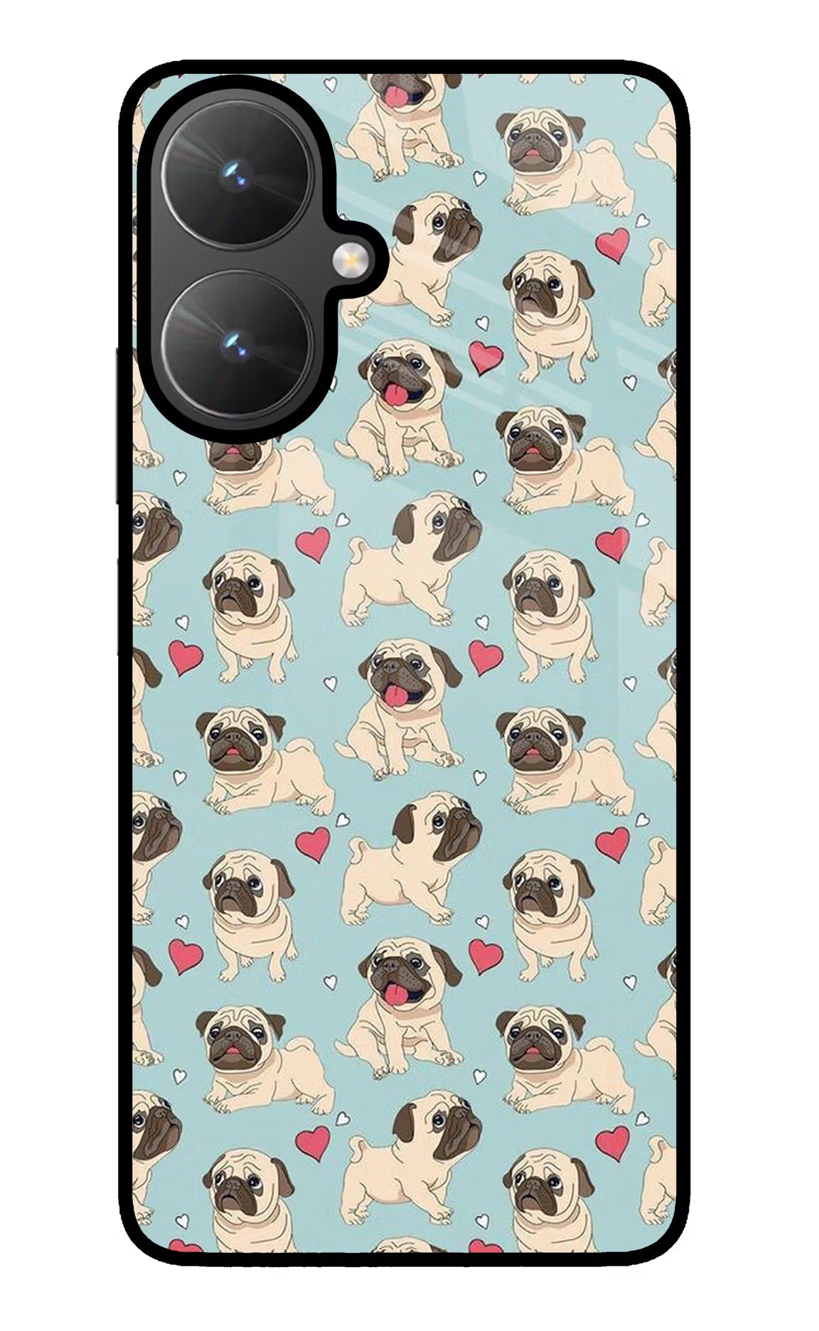 Pug Dog Poco M6 5G Back Cover - Pug Dog Poco M6 5G Glass Case Back Cover by Casekaro Pug Dog Poco M6 5G Glass Case Back Cover by Casekaro