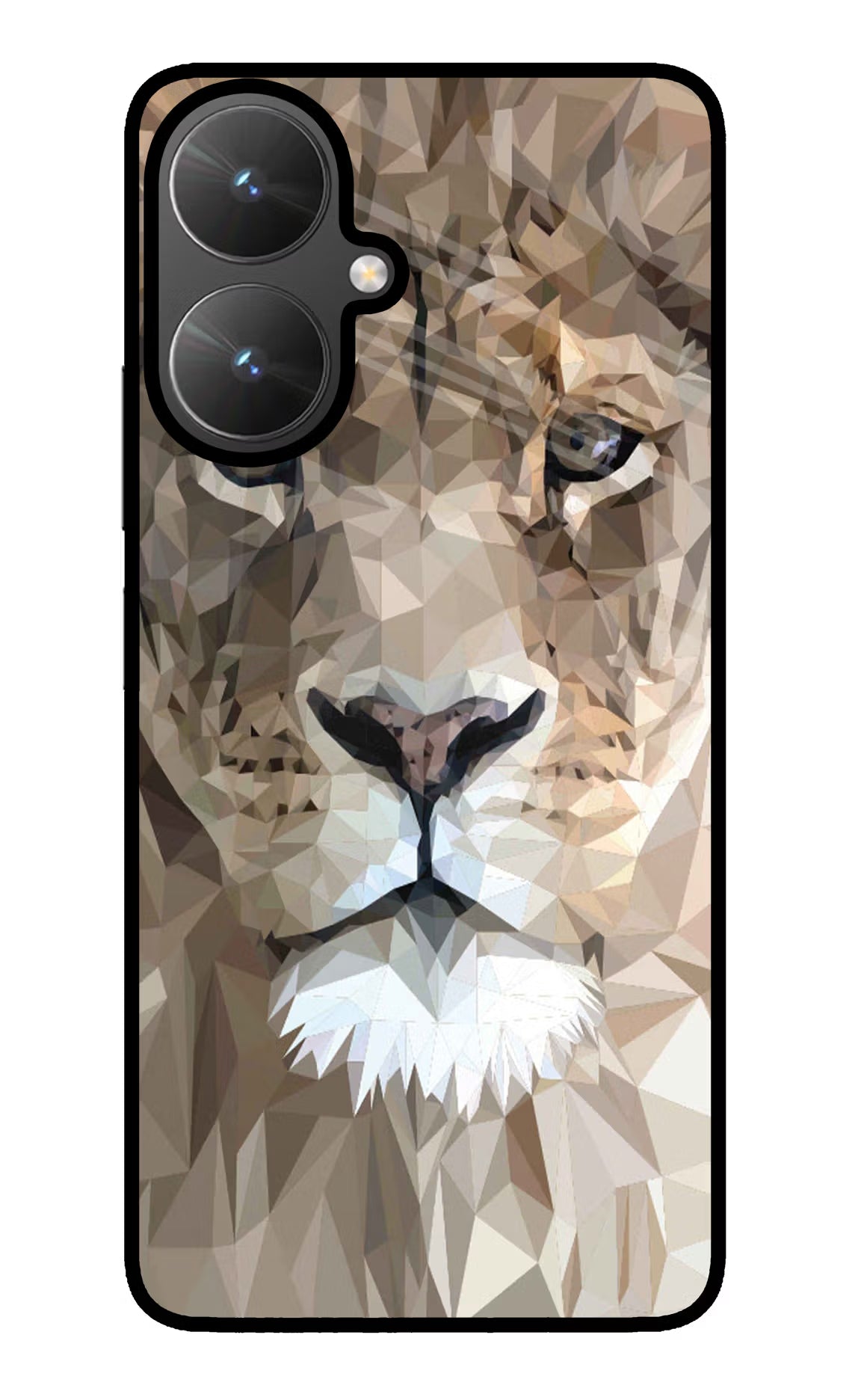 Lion Art Poco M6 5G Back Cover - Lion Art Poco M6 5G Glass Case Back Cover by Casekaro Lion Art Poco M6 5G Glass Case Back Cover by Casekaro