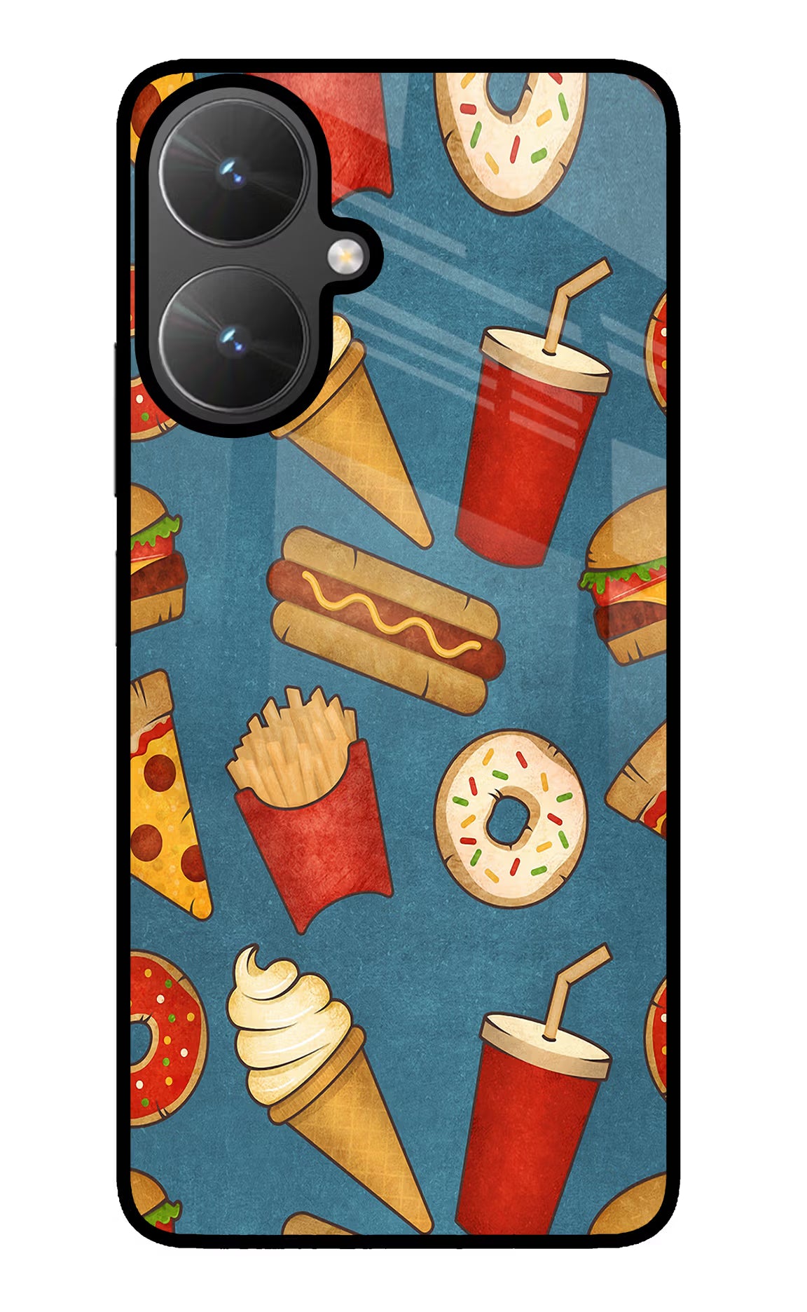 Foodie Poco M6 5G Back Cover - Foodie Poco M6 5G Glass Case Back Cover by Casekaro Foodie Poco M6 5G Glass Case Back Cover by Casekaro