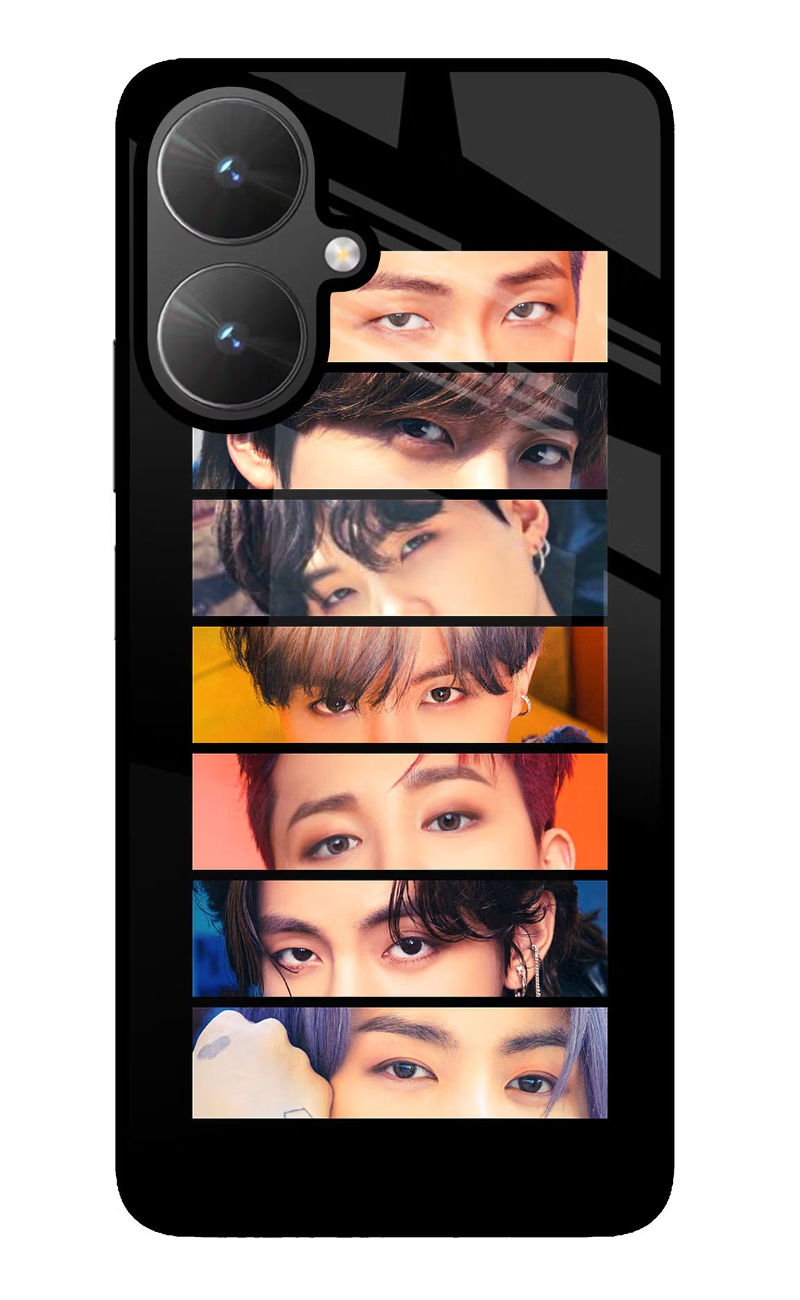 BTS Eyes Poco M6 5G Glass Case - BTS Eyes Poco M6 5G Glass Case BTS Eyes Poco M6 5G Glass Case