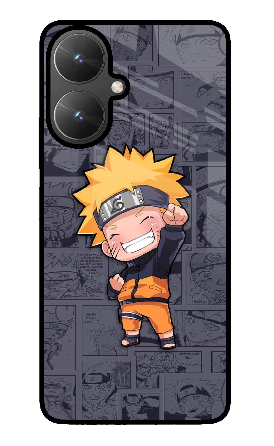 Chota Naruto Poco M6 5G Glass Case - Chota Naruto Poco M6 5G Glass Case Chota Naruto Poco M6 5G Glass Case