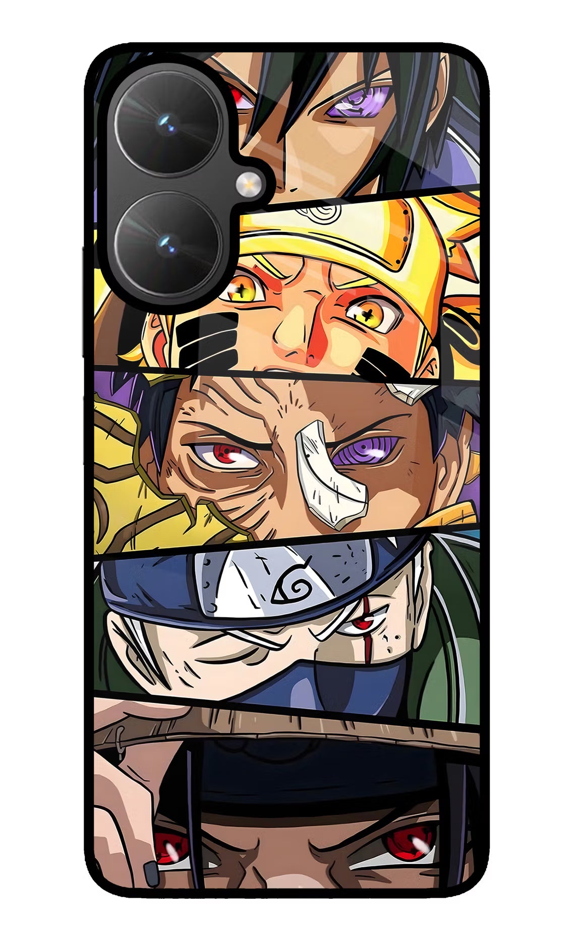 Naruto Character Poco M6 5G Glass Case - Naruto Character Poco M6 5G Glass Case Naruto Character Poco M6 5G Glass Case