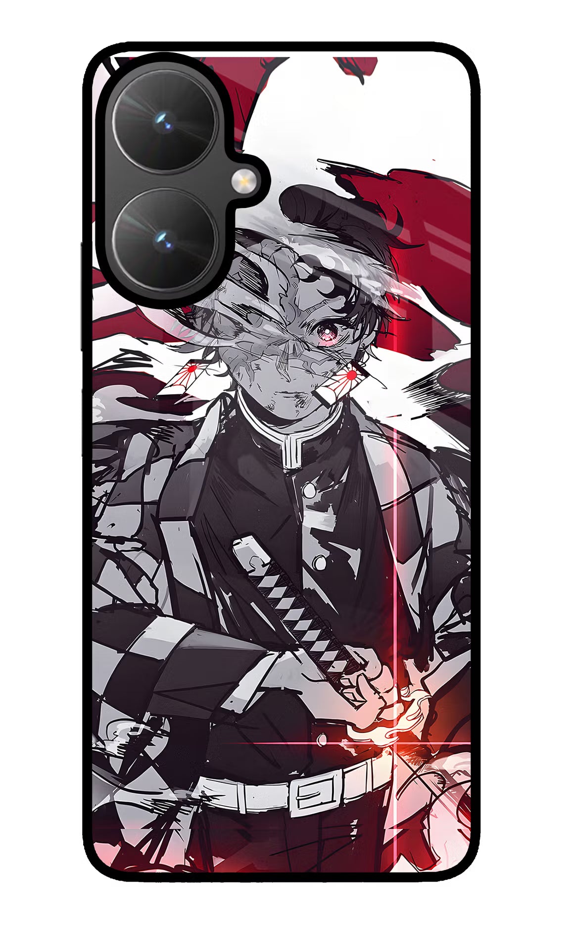 Demon Slayer Poco M6 5G Glass Case - Demon Slayer Poco M6 5G Glass Case Demon Slayer Poco M6 5G Glass Case