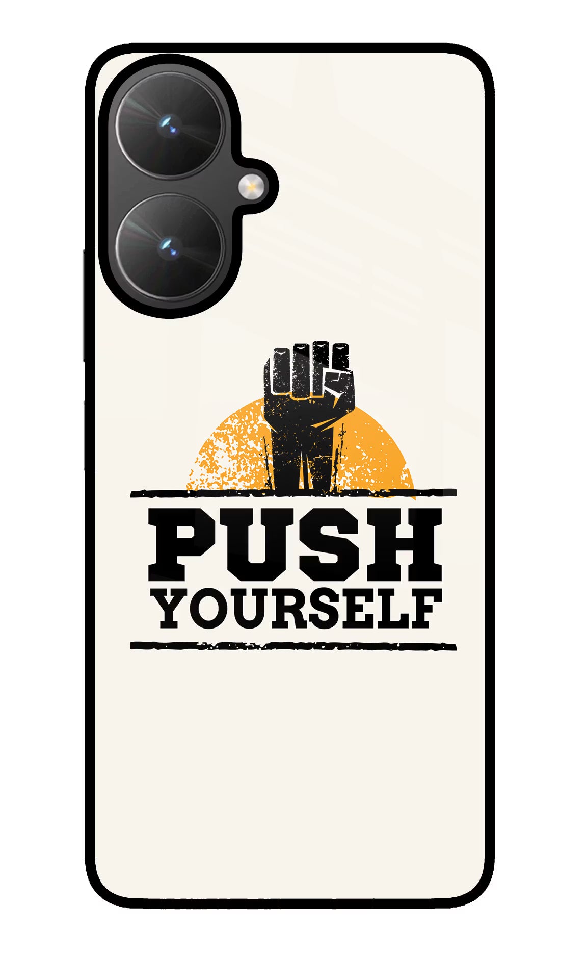Push Yourself Poco M6 5G Glass Case - Push Yourself Poco M6 5G Glass Case Push Yourself Poco M6 5G Glass Case