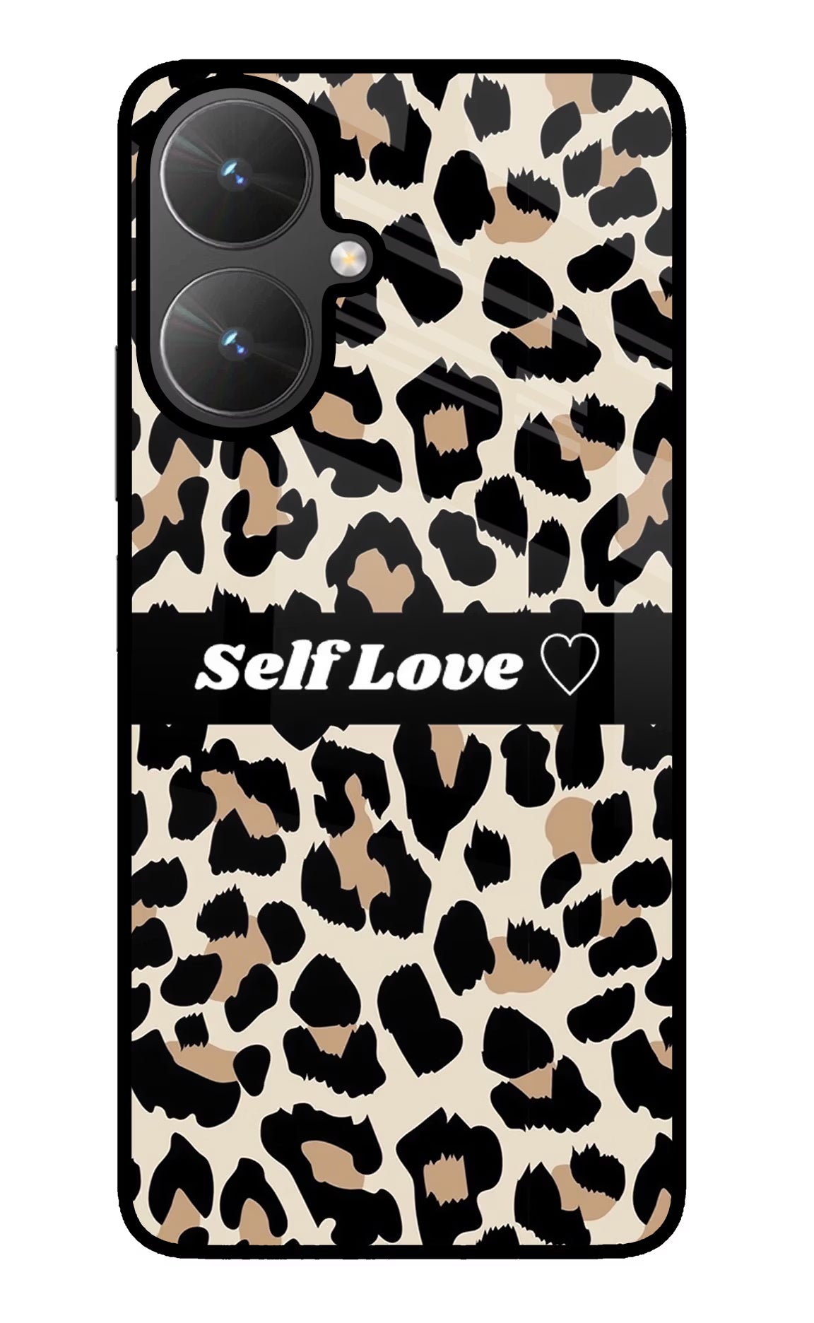 Leopard Print Self Love Poco M6 5G Back Cover - Leopard Print Self Love Poco M6 5G Glass Case Back Cover by Casekaro Leopard Print Self Love Poco M6 5G Glass Case Back Cover by Casekaro