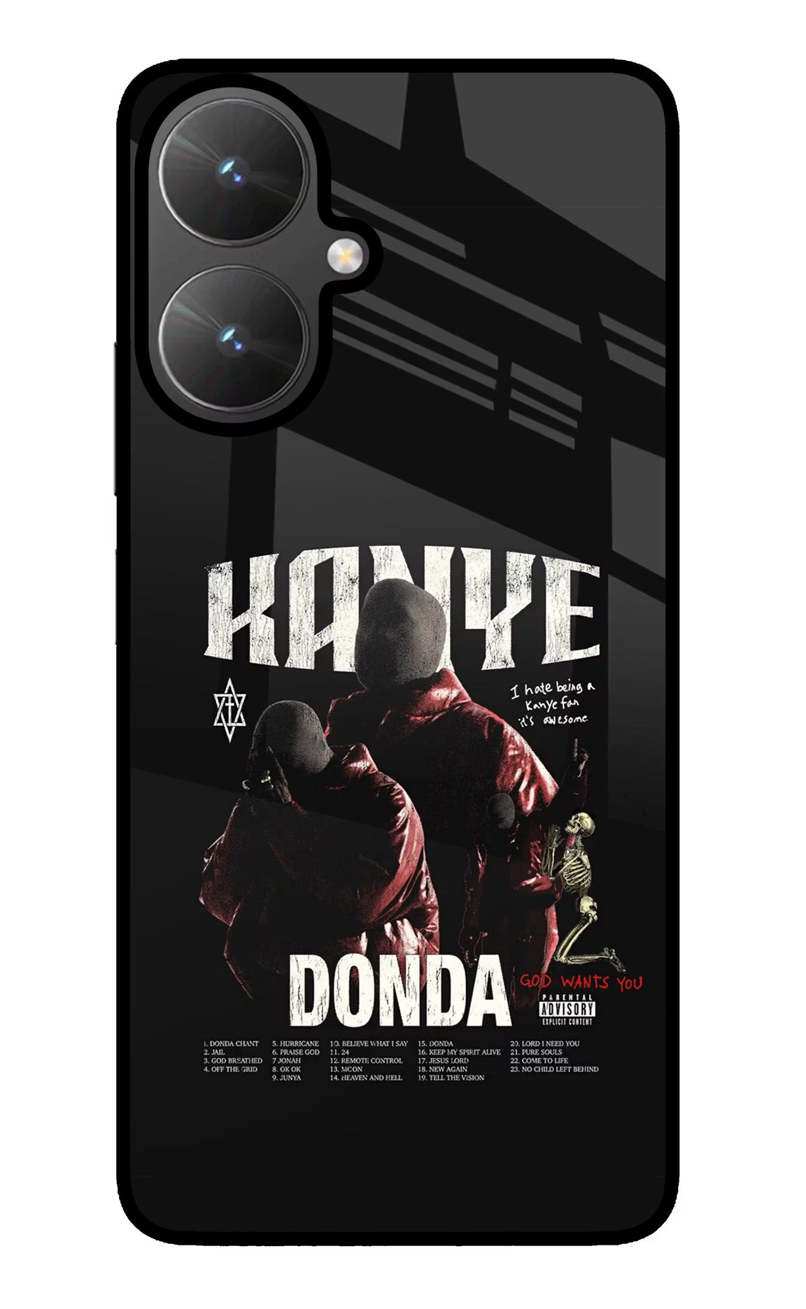 Donda Kanye West Poco M6 5G Glass Case - Donda Kanye West Poco M6 5G Glass Case Donda Kanye West Poco M6 5G Glass Case