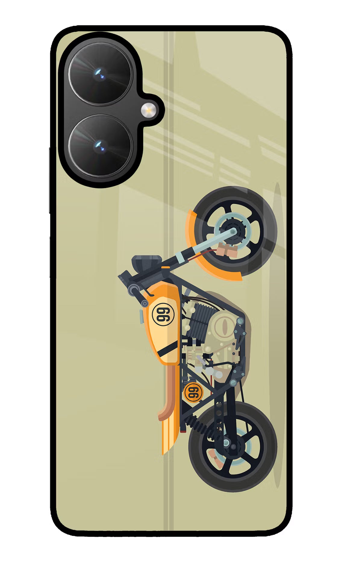 Vertical Speedster Poco M6 5G Glass Case - Vertical Speedster Poco M6 5G Glass Case Vertical Speedster Poco M6 5G Glass Case