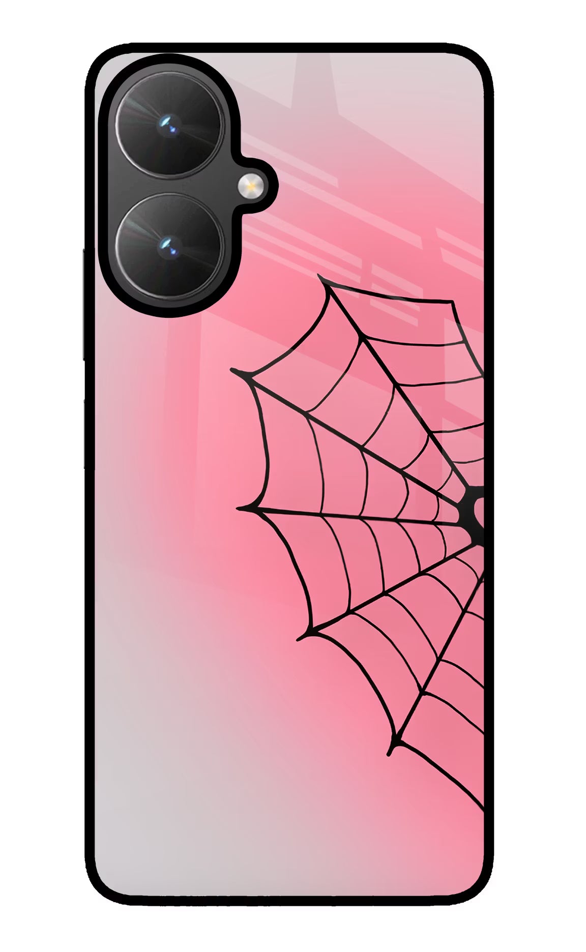 Pink Web Poco M6 5G Glass Case - Pink Web Poco M6 5G Glass Case Pink Web Poco M6 5G Glass Case