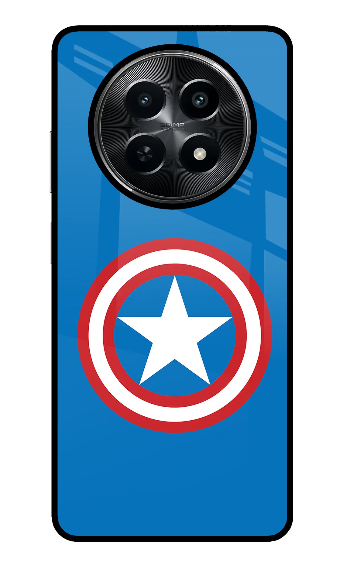 Captain America Logo Realme C65 5G Glass Case - Captain America Logo Realme C65 5G Glass Case Captain America Logo Realme C65 5G Glass Case