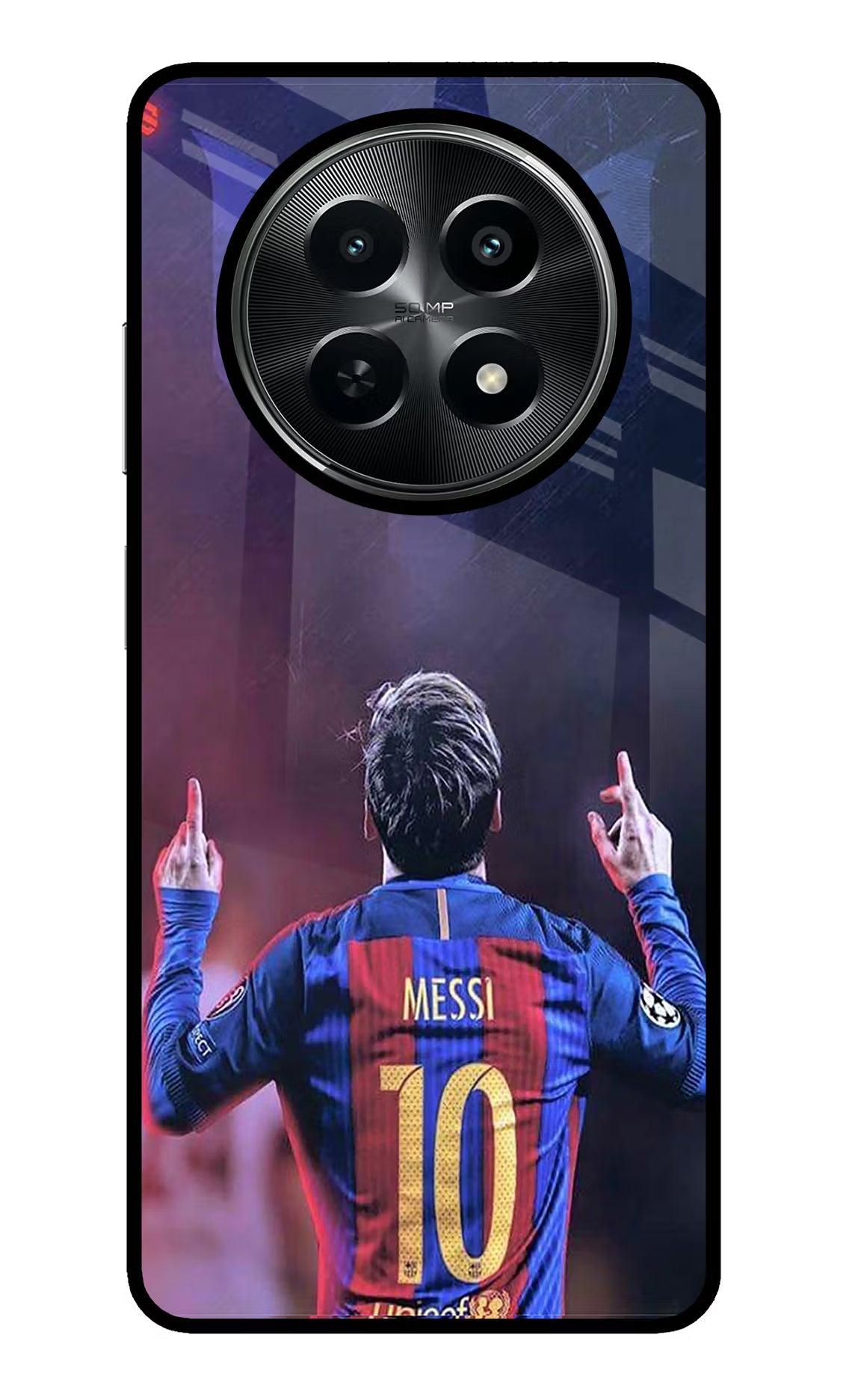 Messi Realme C65 5G Glass Case Back Cover by Casekaro