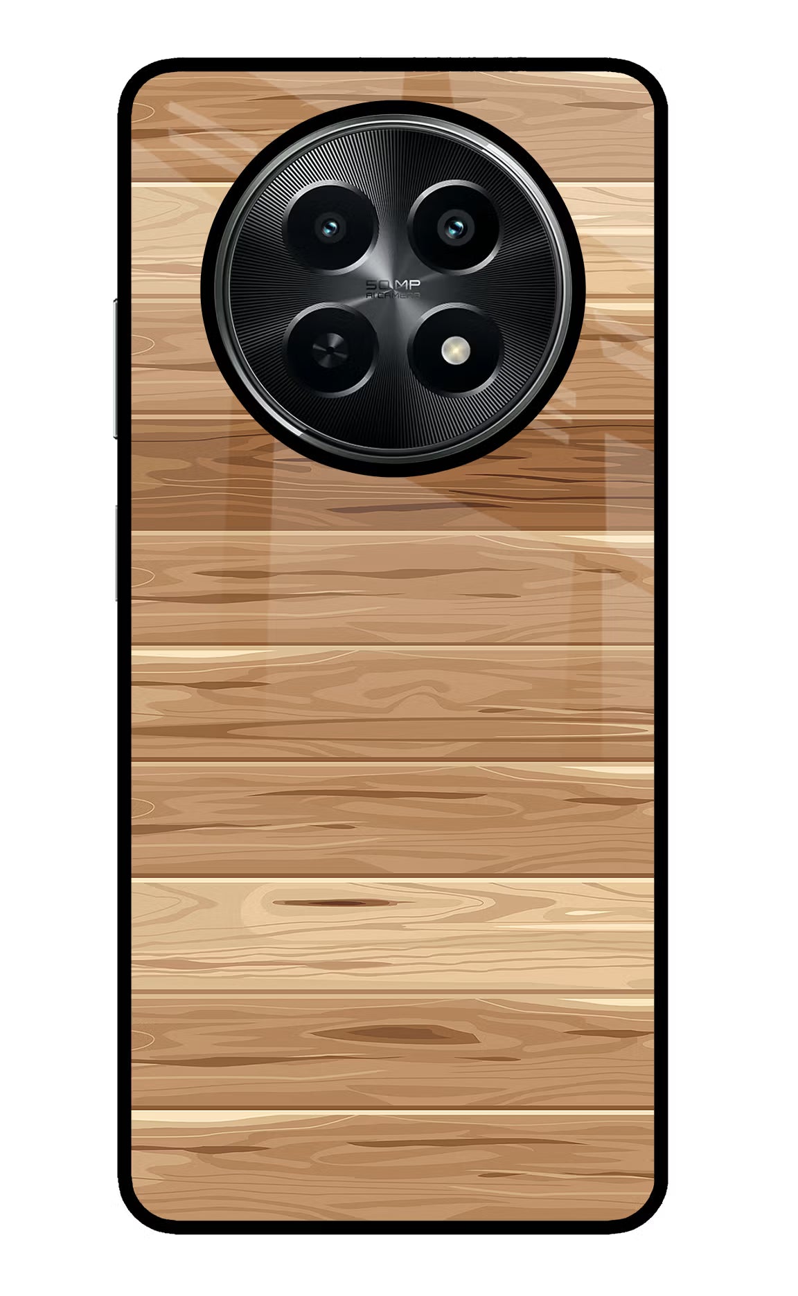 Wooden Vector Realme C65 5G Glass Case - Wooden Vector Realme C65 5G Glass Case Wooden Vector Realme C65 5G Glass Case