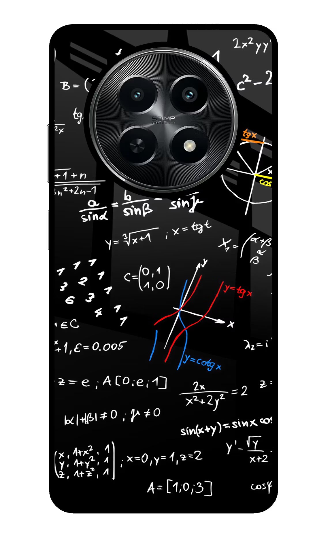 Mathematics Formula Realme C65 5G Back Cover - Mathematics Formula Realme C65 5G Glass Case Back Cover by Casekaro Mathematics Formula Realme C65 5G Glass Case Back Cover by Casekaro