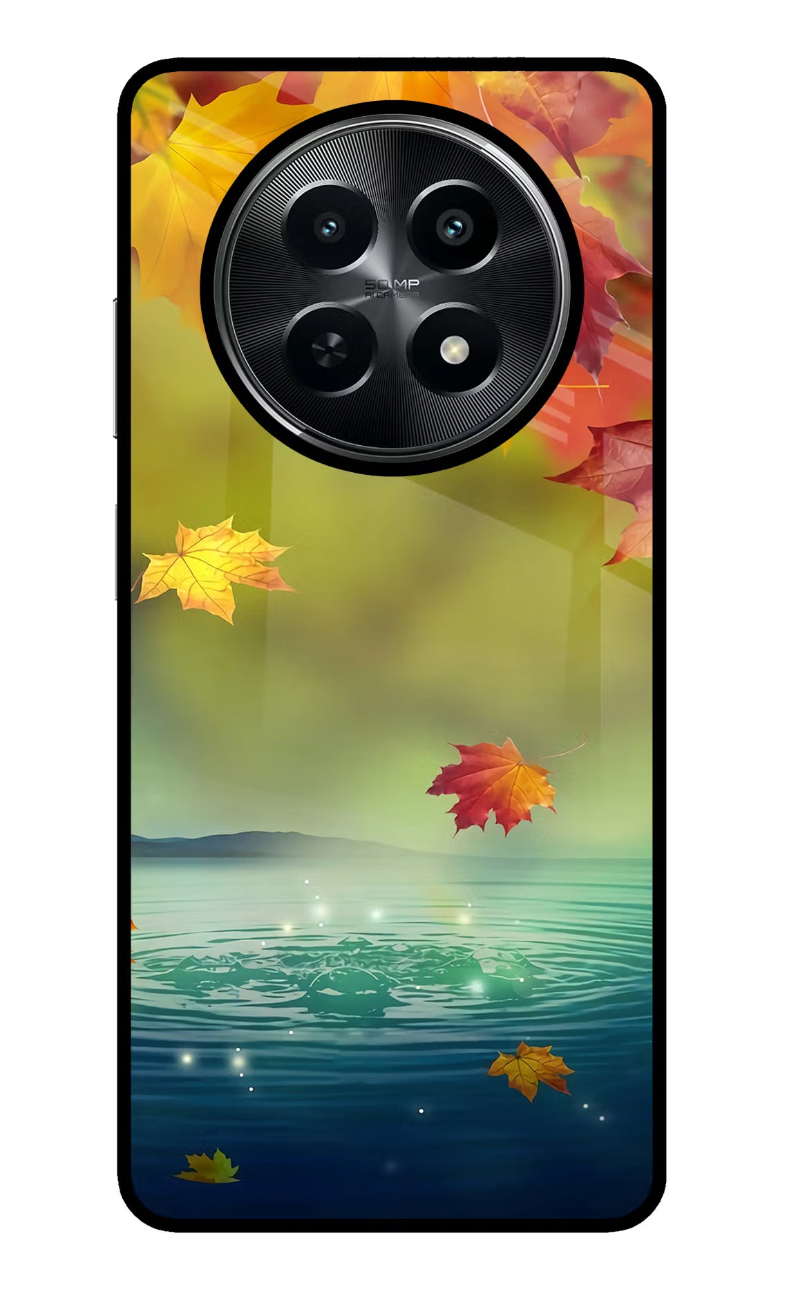 Flowers Realme C65 5G Glass Case - Flowers Realme C65 5G Glass Case Flowers Realme C65 5G Glass Case