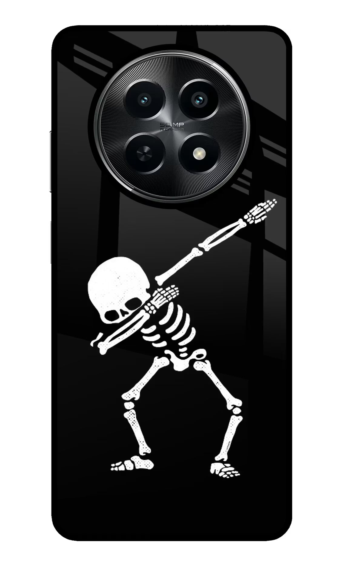 Dabbing Skeleton Art Realme C65 5G Glass Case - Dabbing Skeleton Art Realme C65 5G Glass Case Dabbing Skeleton Art Realme C65 5G Glass Case