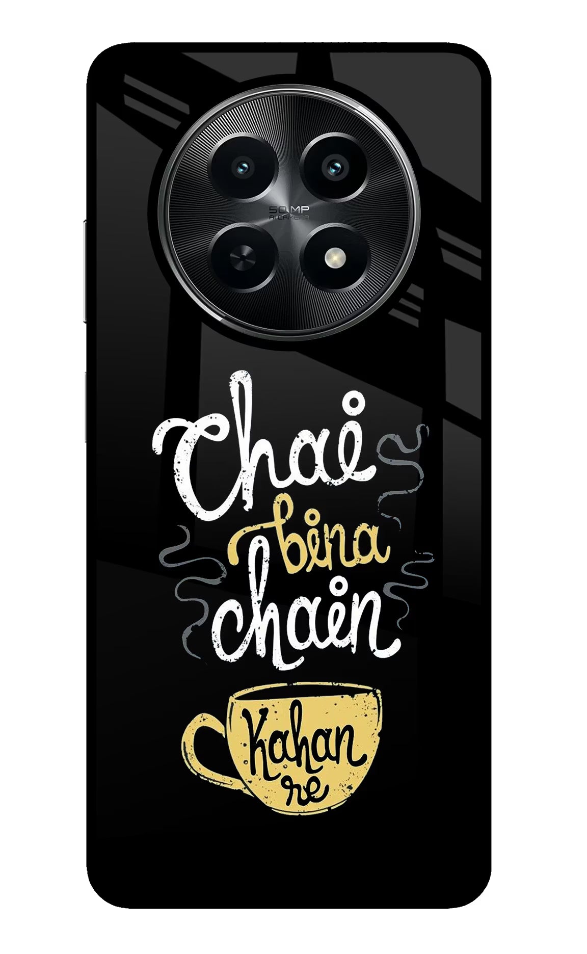 Chai Bina Chain Kaha Re Realme C65 5G Glass Case - Chai Bina Chain Kaha Re Realme C65 5G Glass Case Chai Bina Chain Kaha Re Realme C65 5G Glass Case