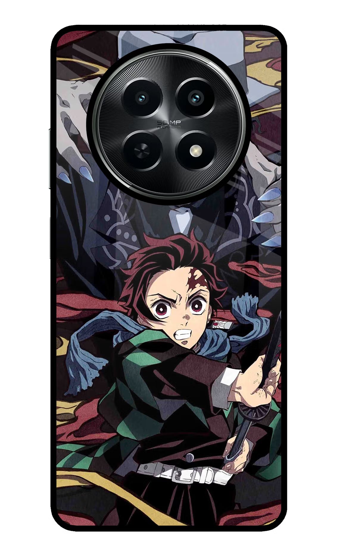 Demon Slayer Realme C65 5G Back Cover - Demon Slayer Realme C65 5G Glass Case Back Cover by Casekaro Demon Slayer Realme C65 5G Glass Case Back Cover by Casekaro